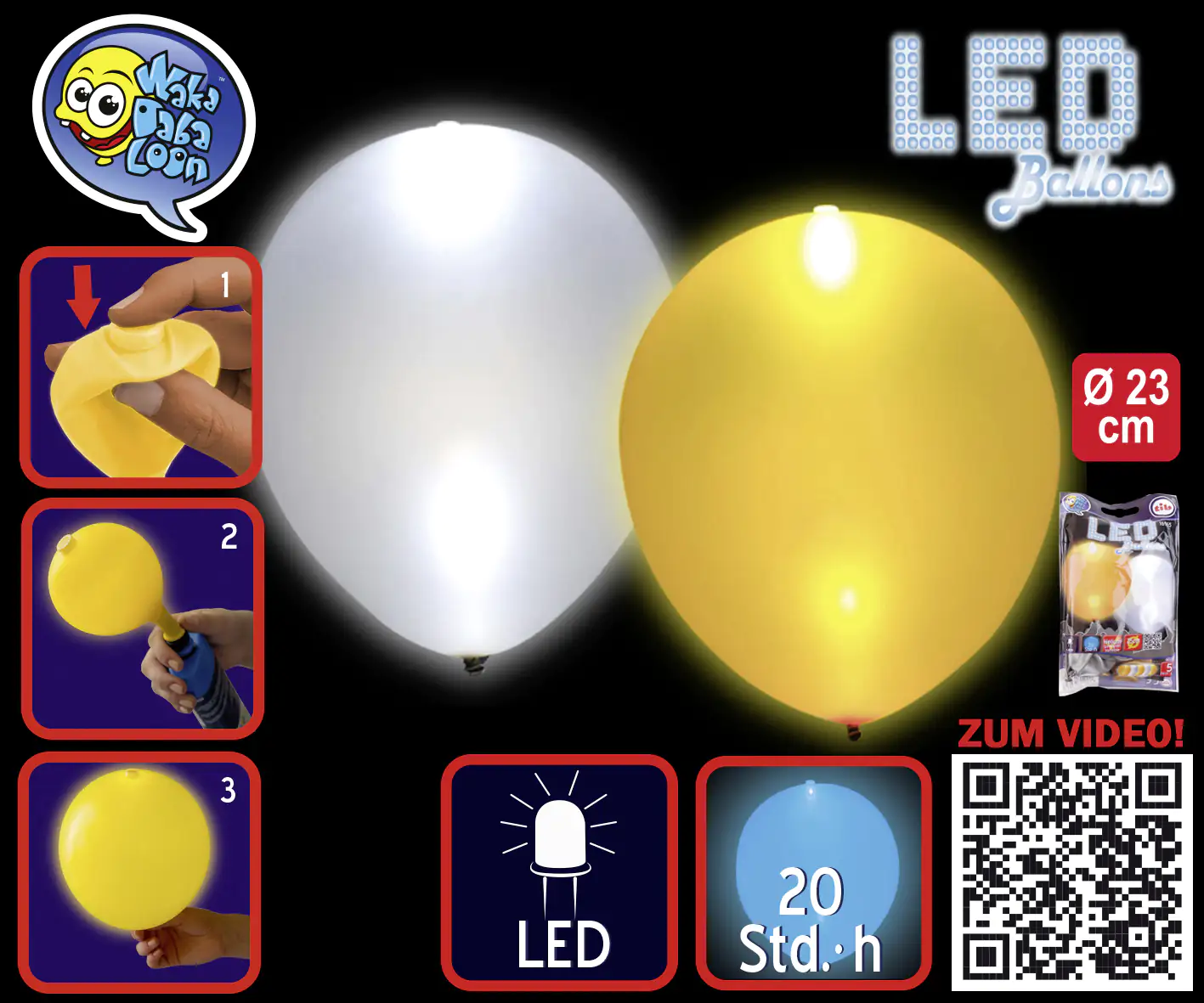 4002727169653 TIB Heyne LED Luftballons gold & silber 5 Stück