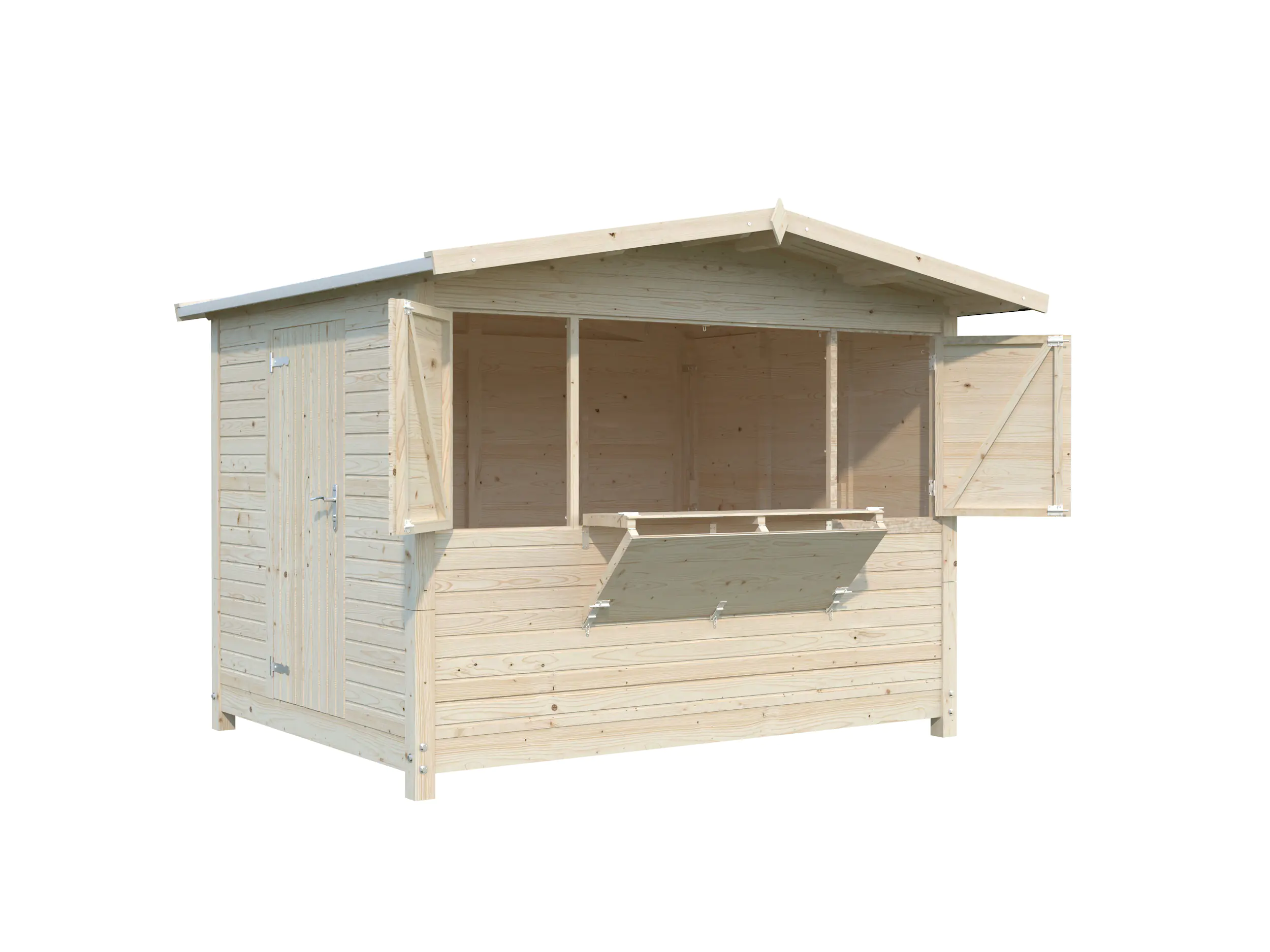Palmako Kiosk Marian 298 x 228 cm naturbelassen faltbar