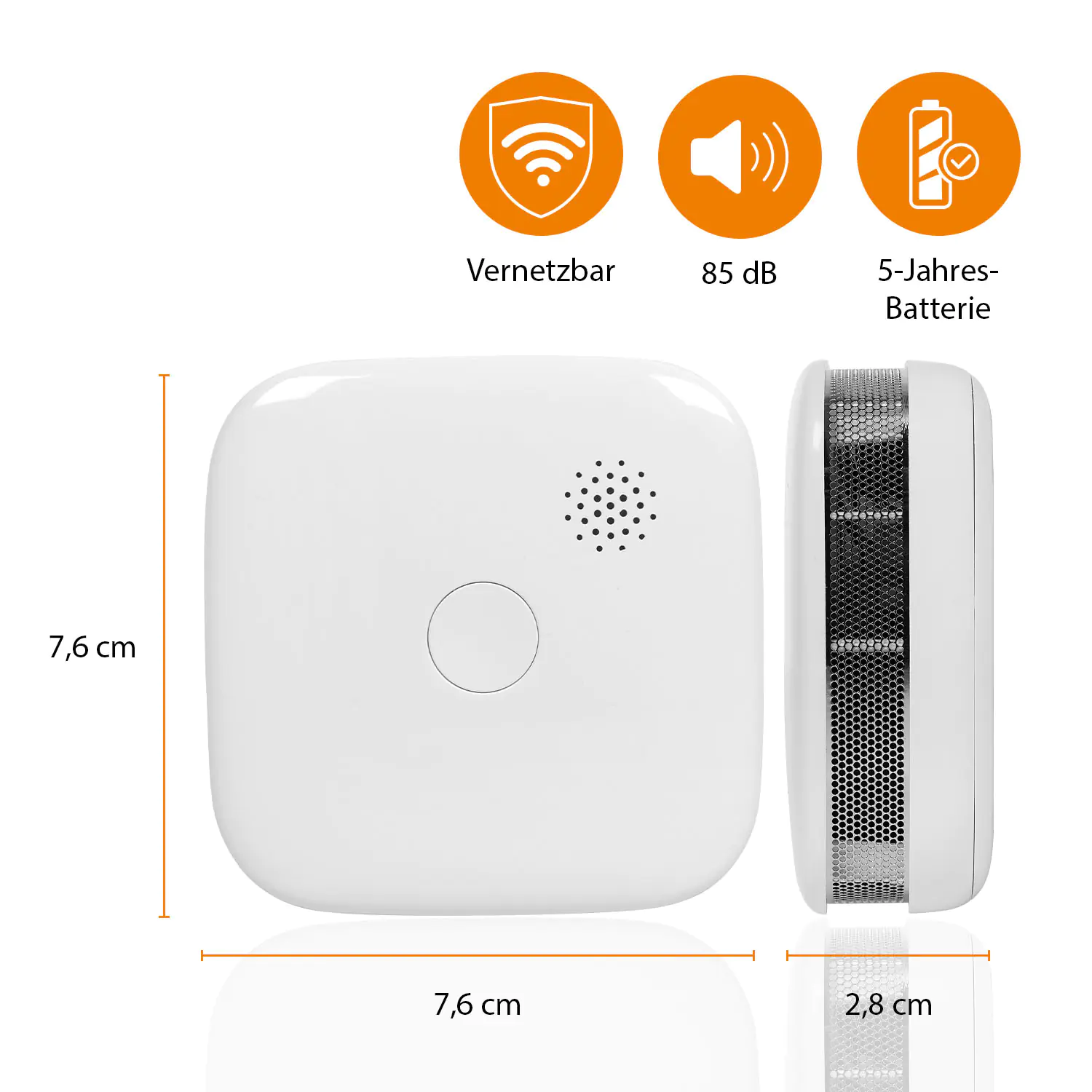Smartwares Funk-Rauchwarnmelder FSM-11652 2er-Pack 5 Jahres Batterie Smartwares Funk-Rauchwarnmelder FSM-11652 2er-Pack 5 Jahres Batterie