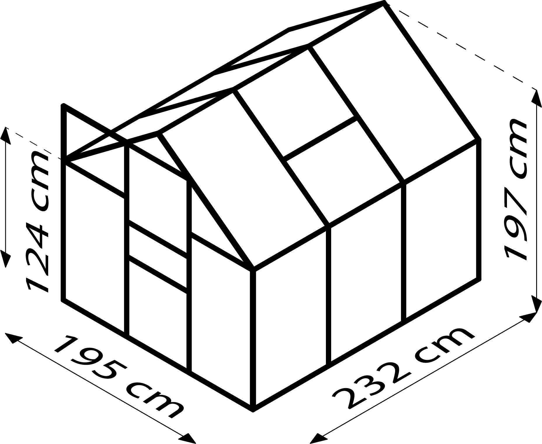 Vitavia Gewächshaus Calypso 4400 192 x 228 cm 4 mm Hohlkammerplatten
