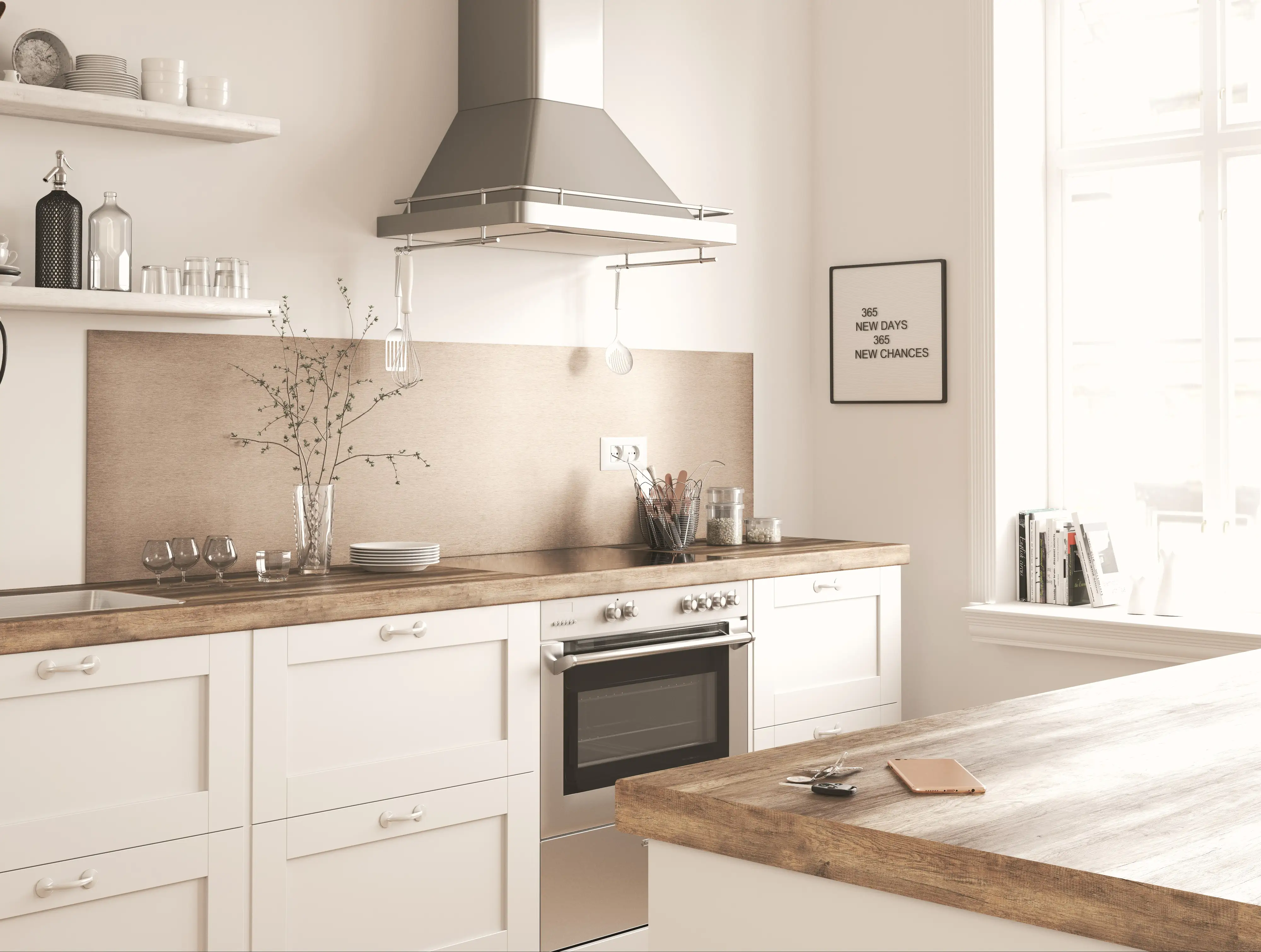 Küchenrückwand WandArt Easy bronze 200 x 58,5 cm