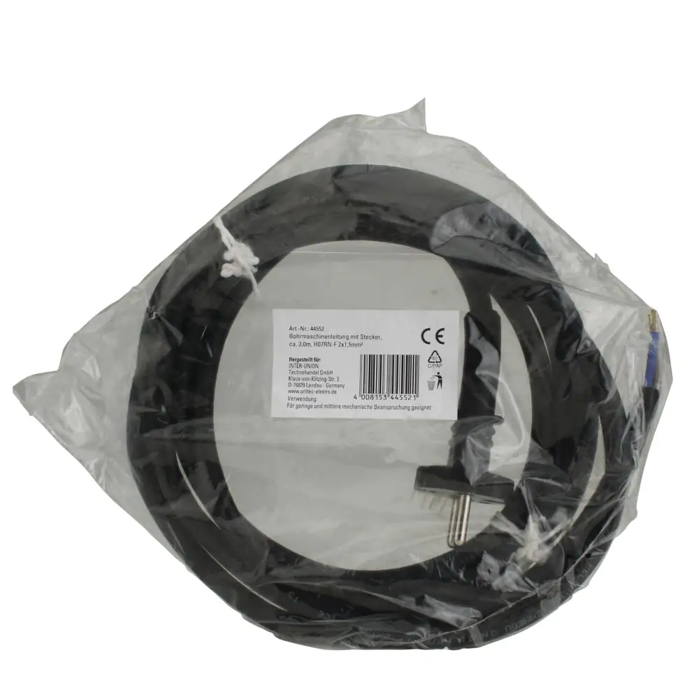 Bohrmaschinenleitung H07RN-F2x1,5mm², 3m