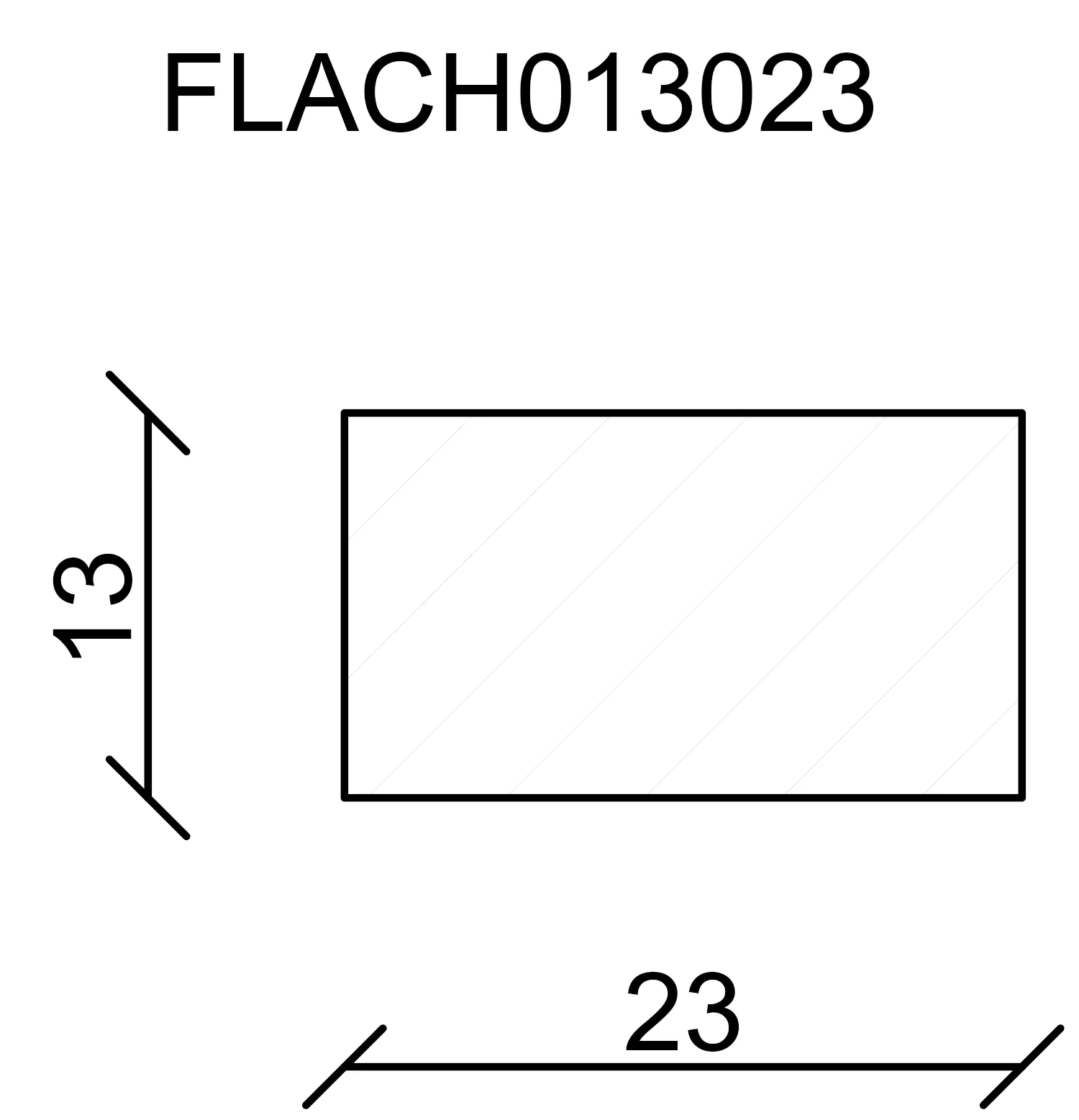 FN Neuhofer Flachleiste 100 cm 23 x 13 mm Fichte/Kiefer
