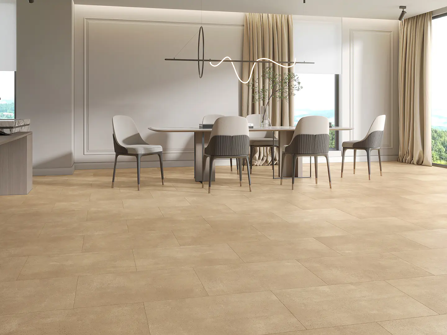 Classen Vinylboden Fliese HydroClick mit Trittschalldämmung Beige