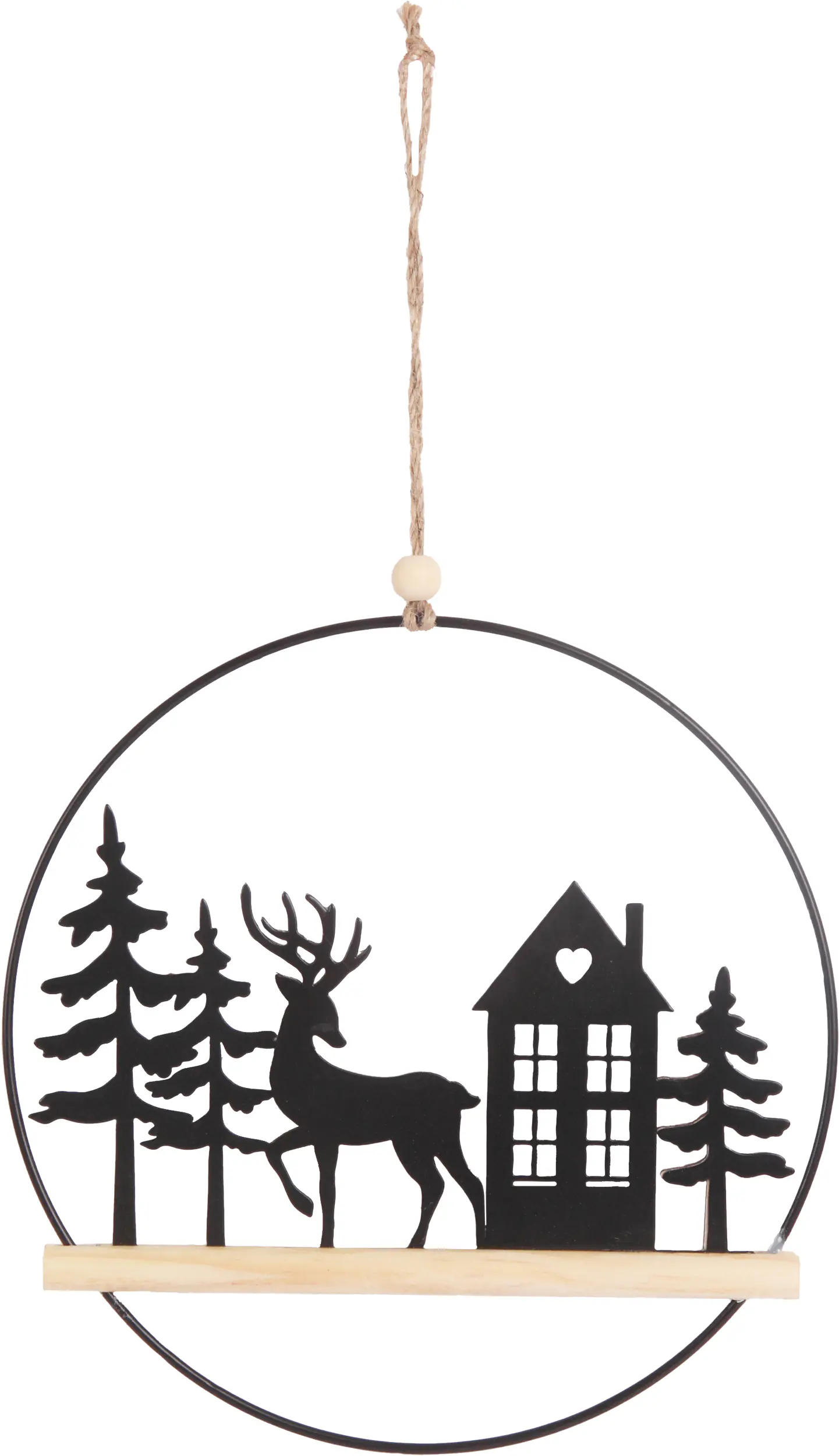 Dekohänger Kranz Holz 20 cm natur Dekohänger Kranz Holz 20 cm natur