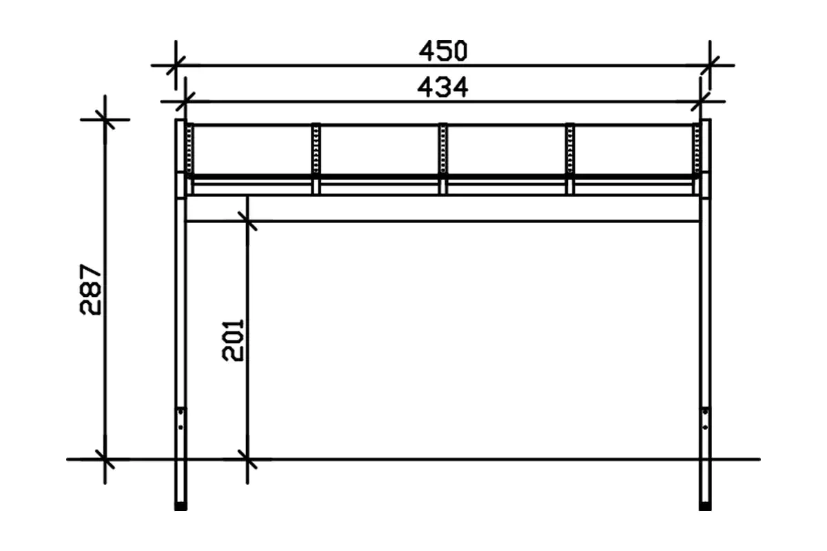 SKAN HOLZ Terrassenüberdachung Novara 450 x 359 cm Leimholz