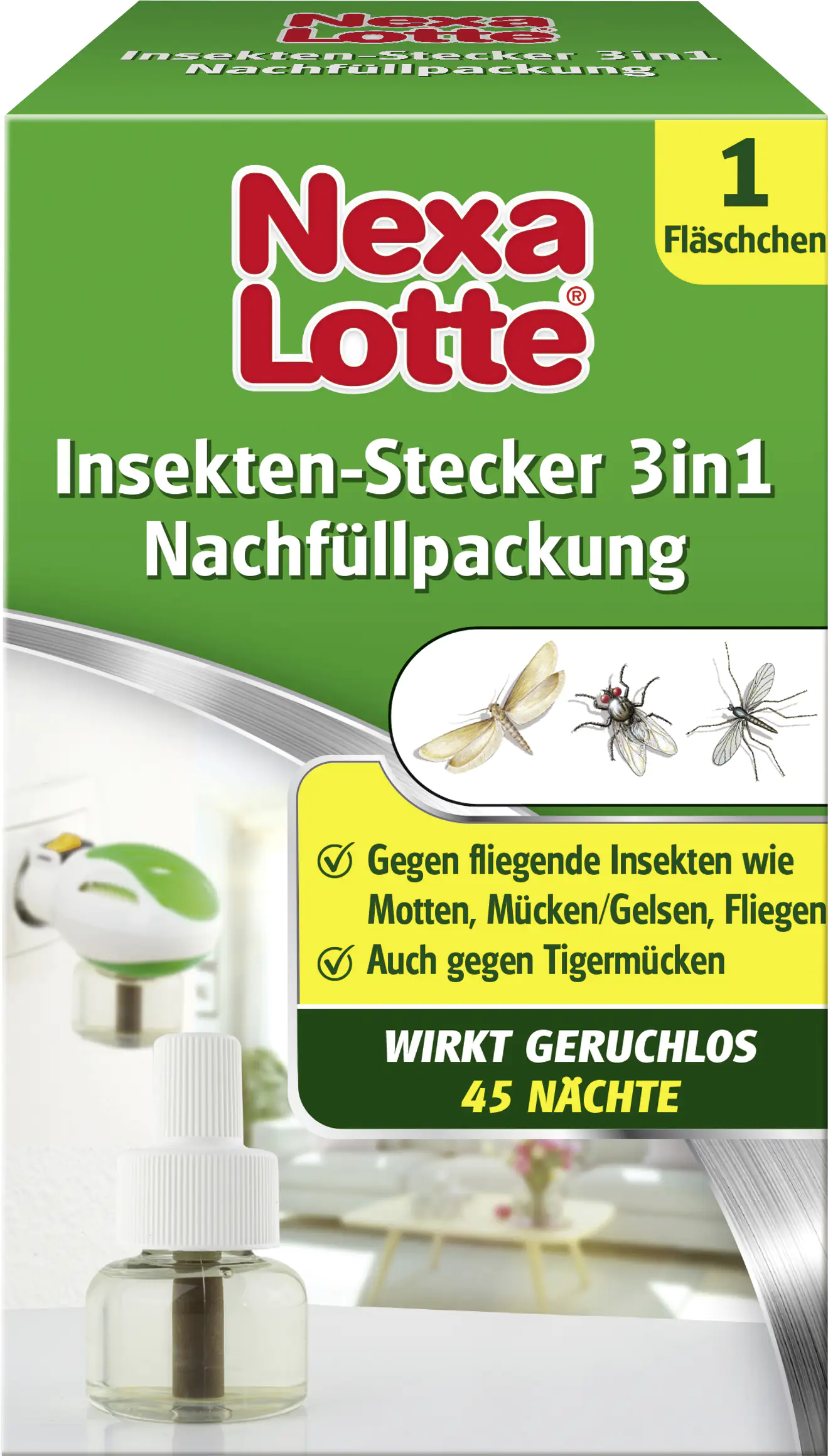 Nexa Lotte Insekten Stecker 3in1 Nachfüllpackung Insektenschutz 35 ml
