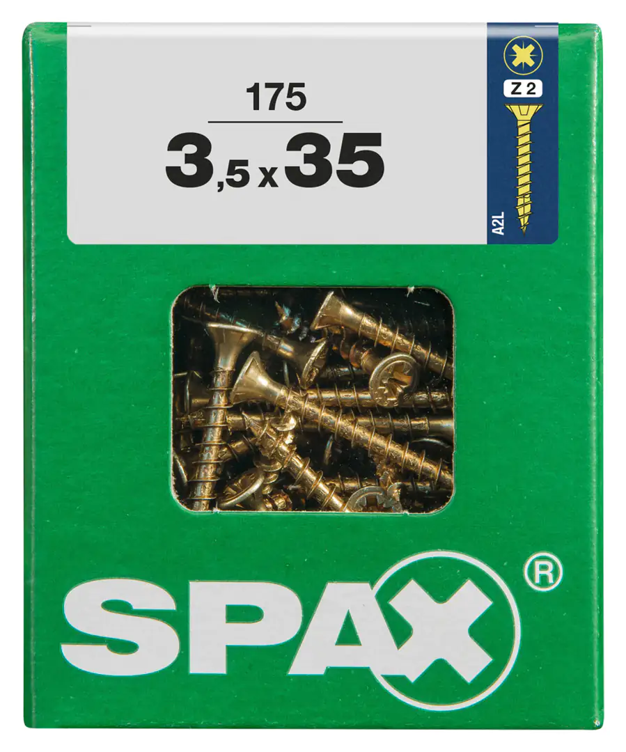 Spax Universalschrauben 3.5 x 35 mm PZ 2 - 175 Stk. Spax Universalschrauben 3.5 x 35 mm PZ 2 - 175 Stk.