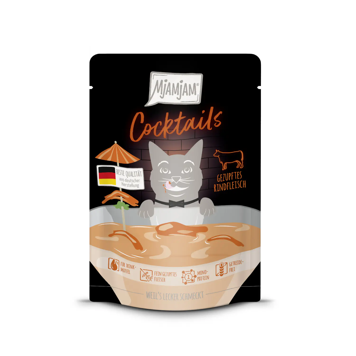 MjAMjAM Cocktails Katzennassfutter Adult getreidefrei 40 g Rind