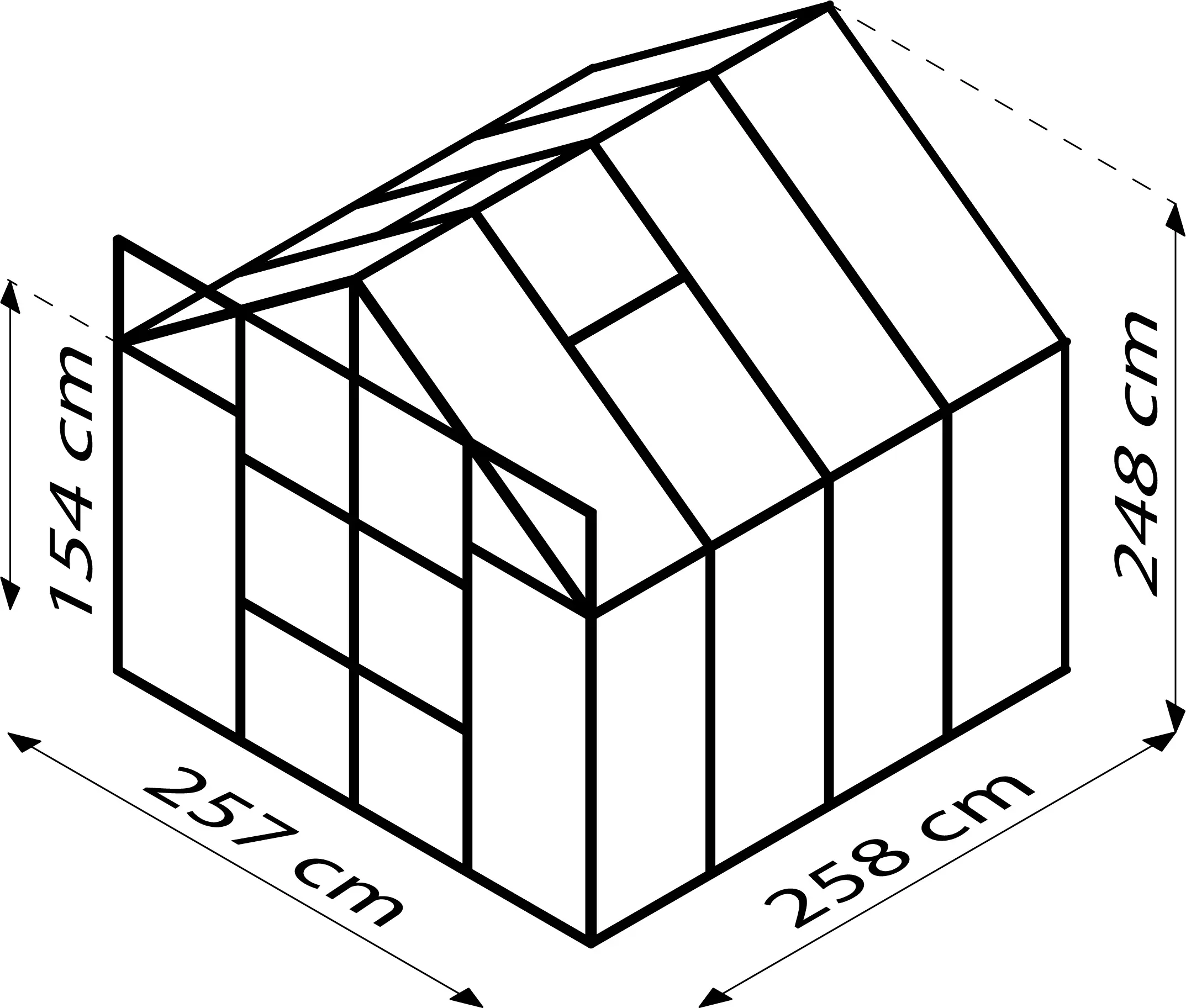 Vitavia Gewächshaus Uranus 6700 254 x 254 cm 4 mm Hohlkammerplatten