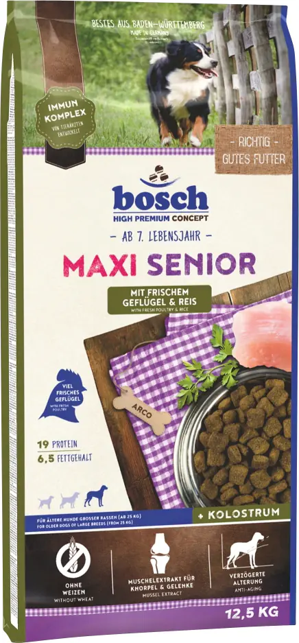 Bosch Hundetrockenfutter Senior Maxi 12,5 kg Geflügel 