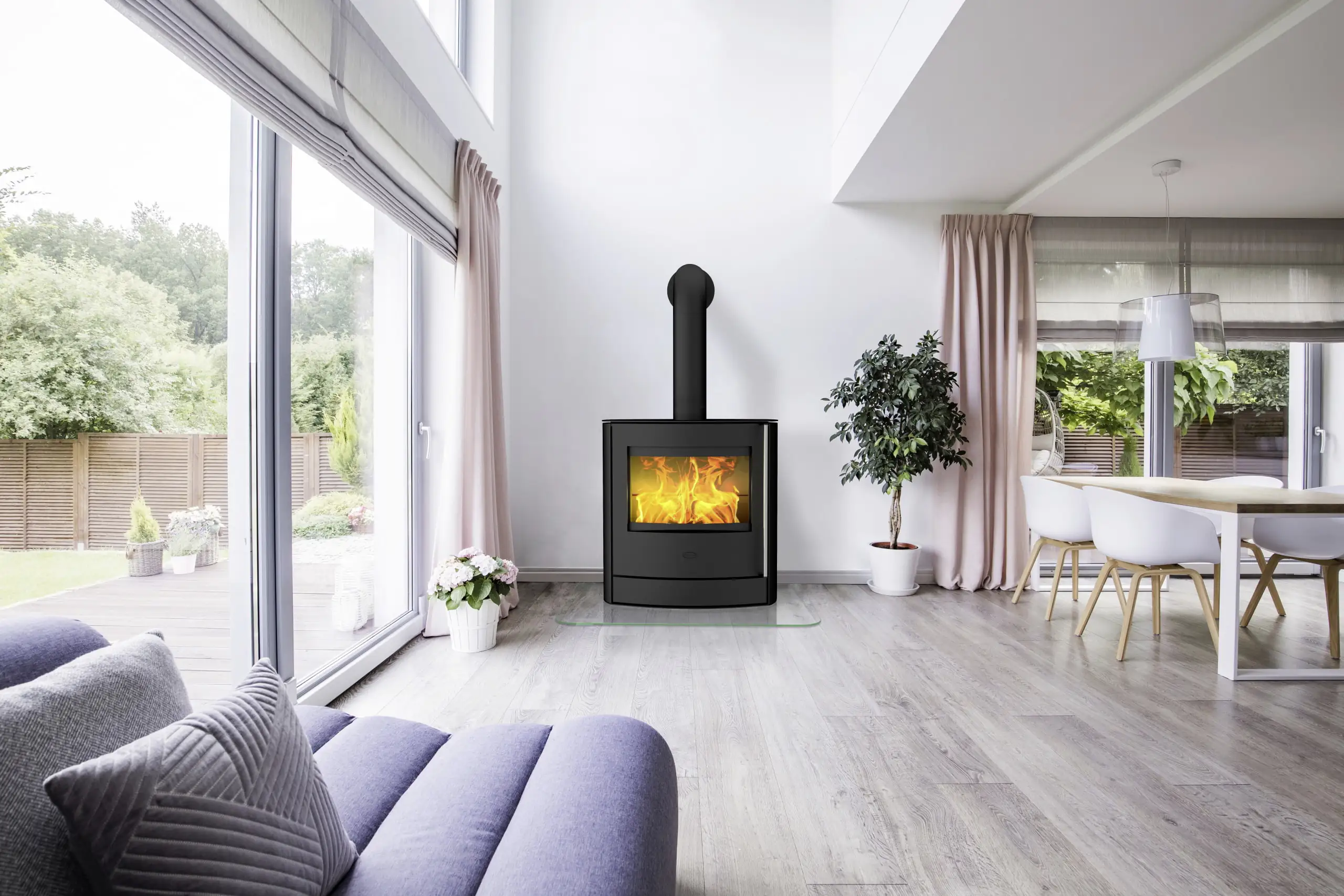 5997739785054 Fireplace Kaminofen Adamis Stahl, schwarz, 7 kW