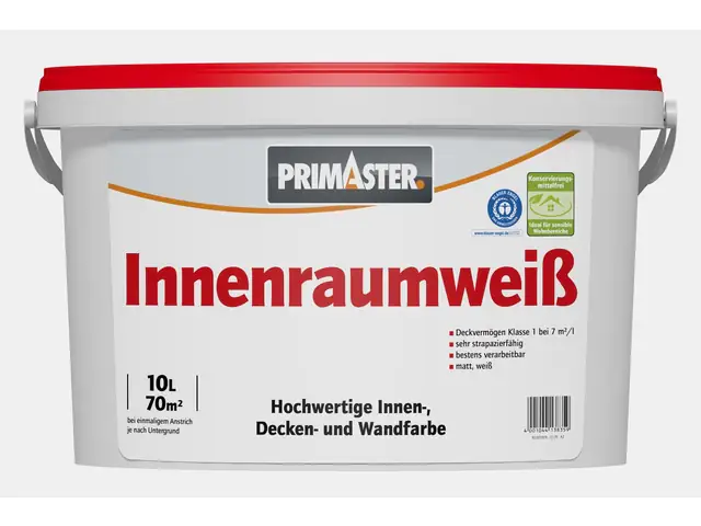 Primaster Innenraumweiß konservierungsmittelfrei 10 L weiß