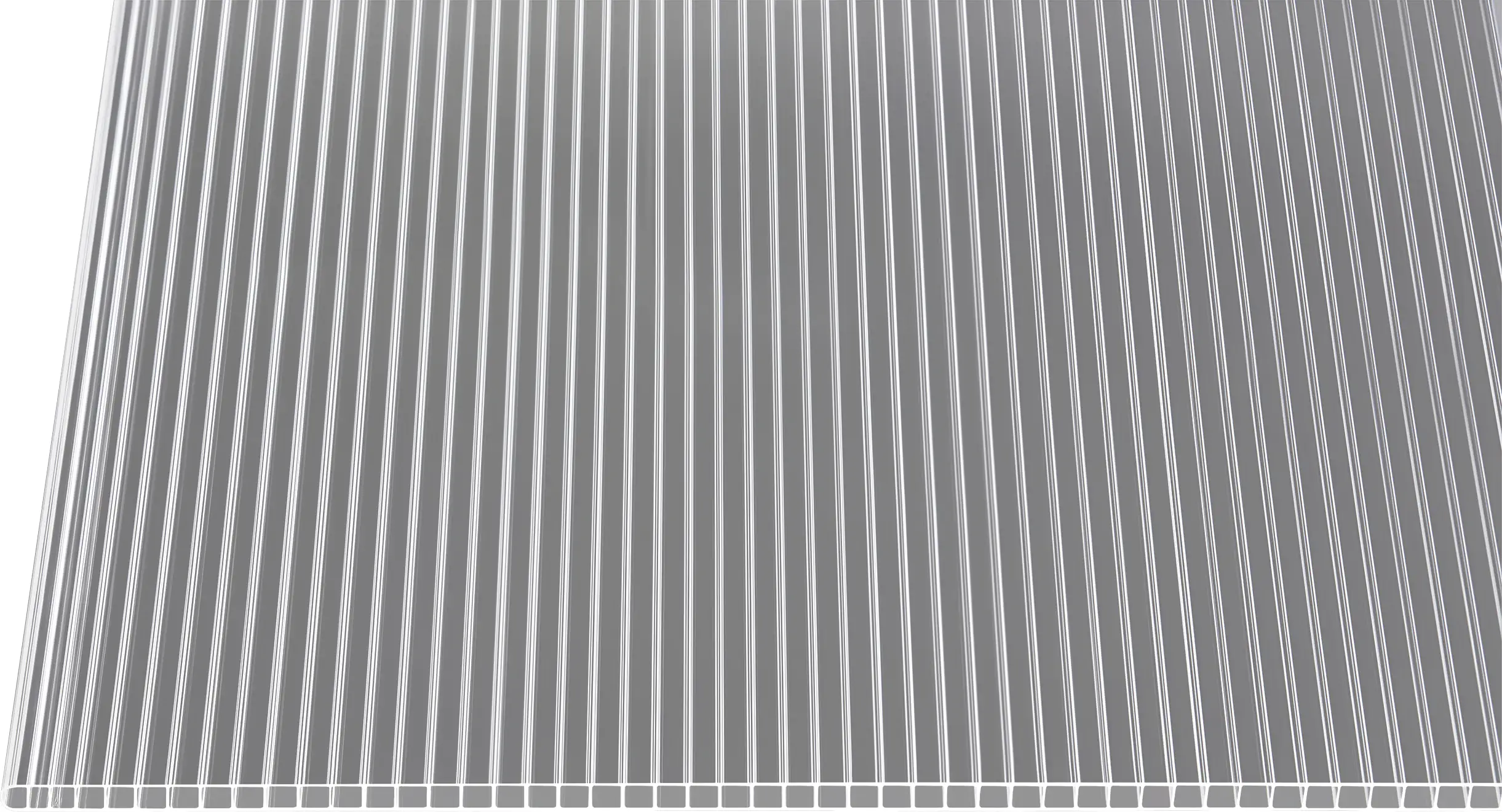 Gutta PC Hohlkammerplatte Gutta Polycarbonat-Doppelstegplatte 250 x 105 cm 10 mm klar