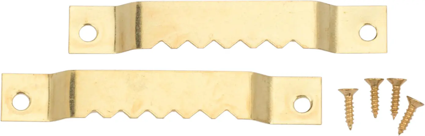 Glorex Bilderrahmen Aufhänger 2 Stück 66 mm, goldfarben