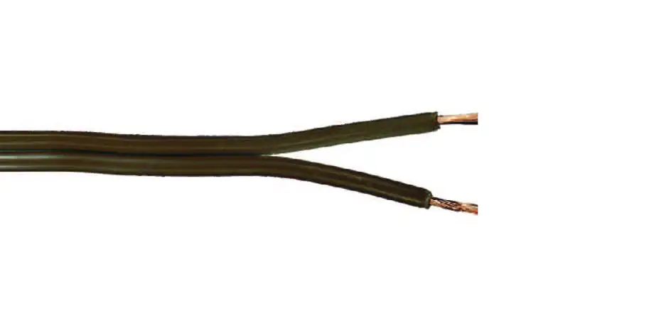 Zwillingsleitung isolierte Litze 2 x 0,75 - 10 Meter braun