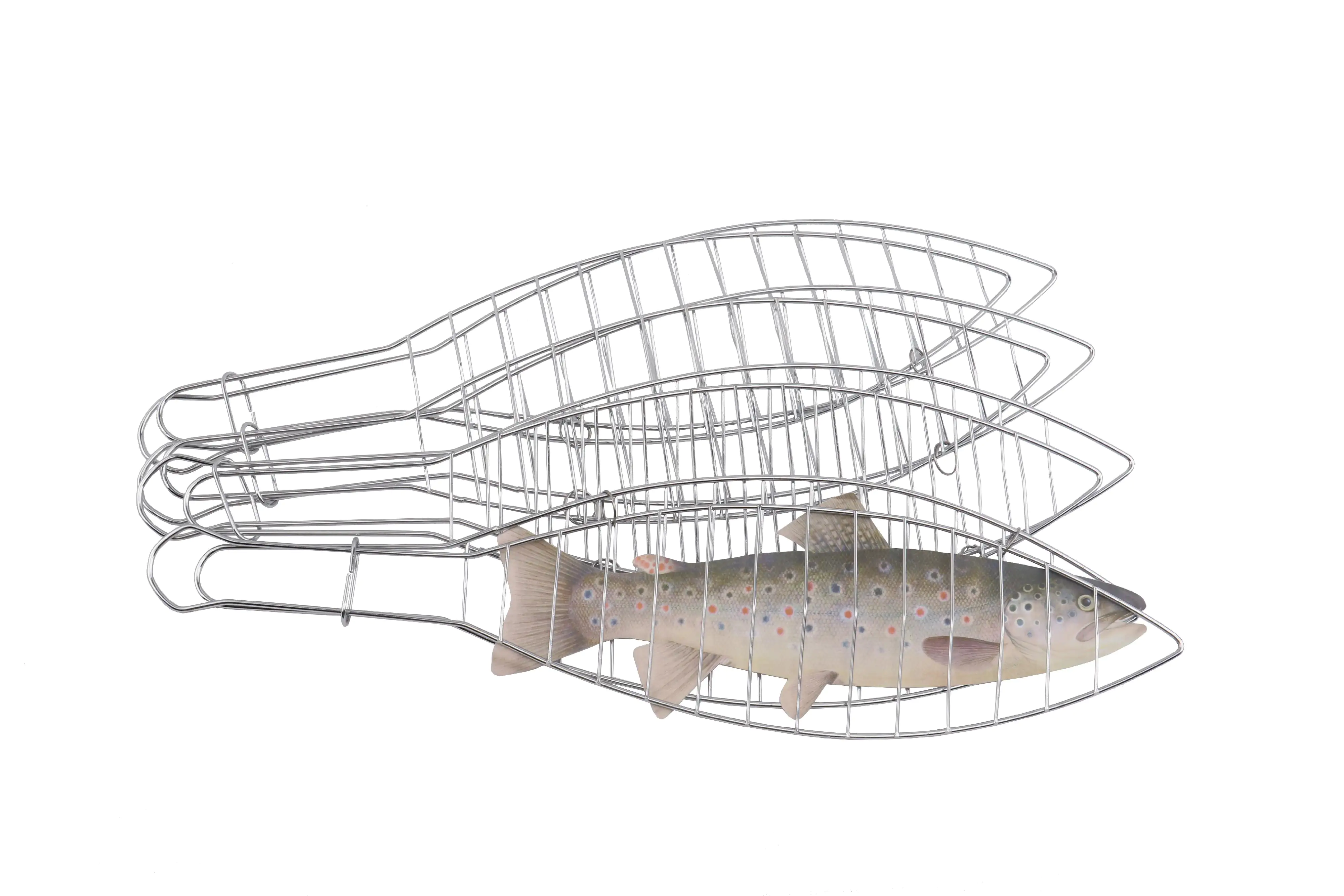 TrendLine Fischbräter-Set 4er-Set, Edelstahl, 42 cm
