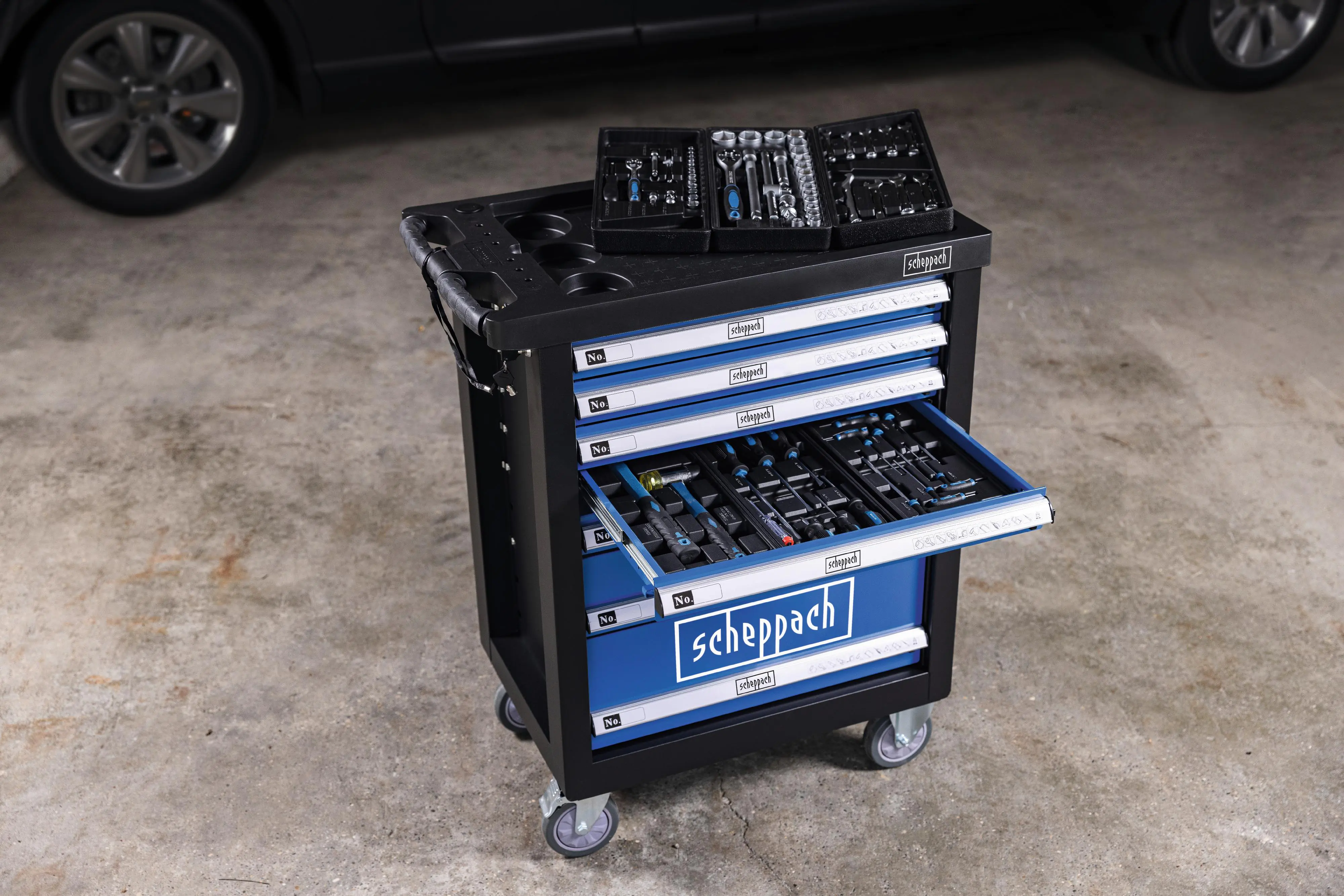 Scheppach Werkstattwagen TW1100 71-teilig abschließbar 450 kg Traglast