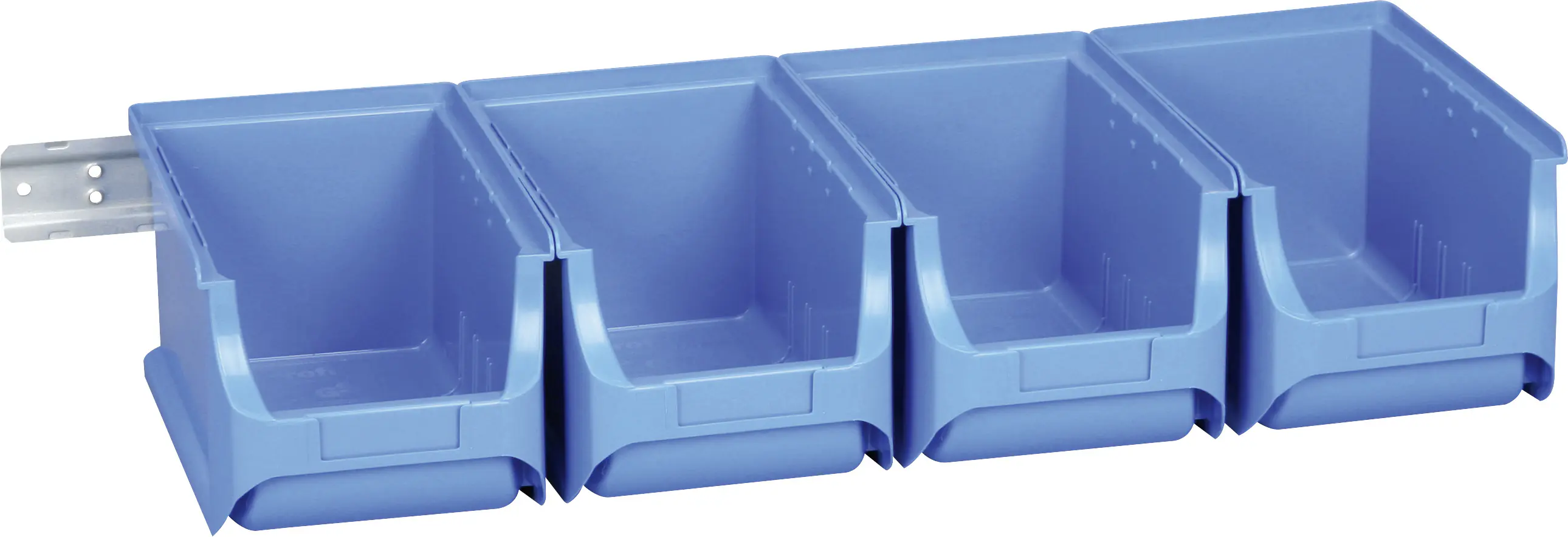 Allit Sichtboxen-Set ProfiPlus Set 3/5 blau mit Metallschiene 12 l