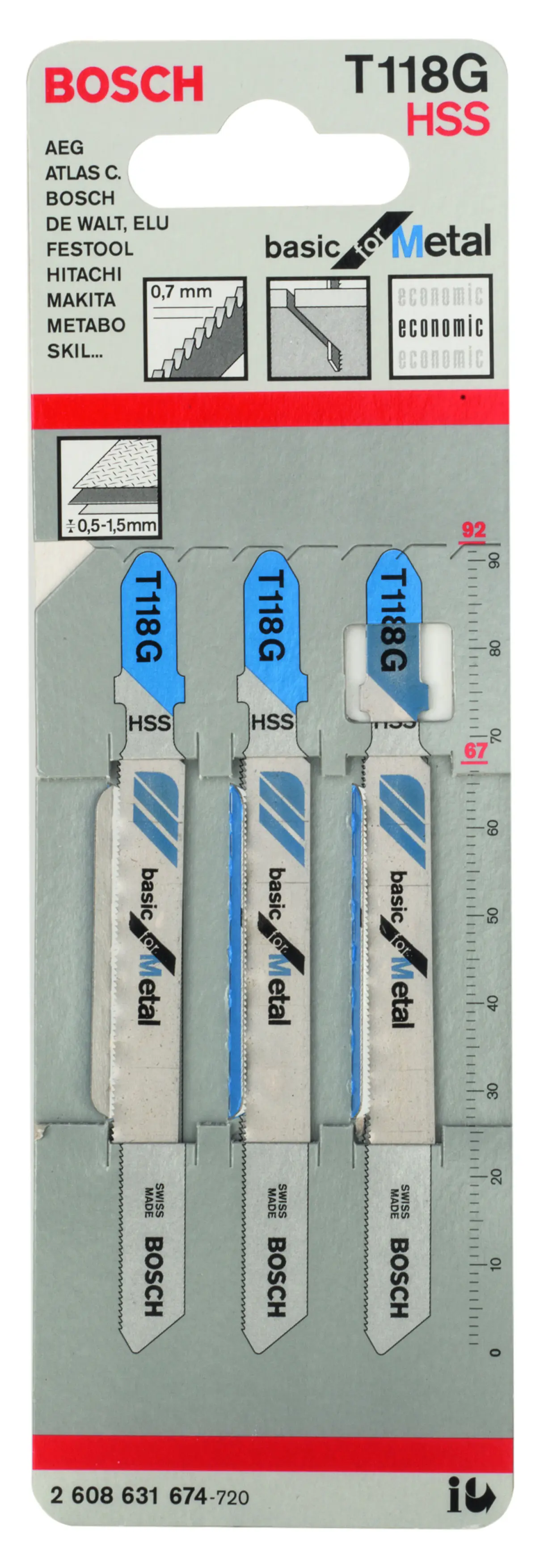 Bosch Stichsägeblätter T 118 G Metal 