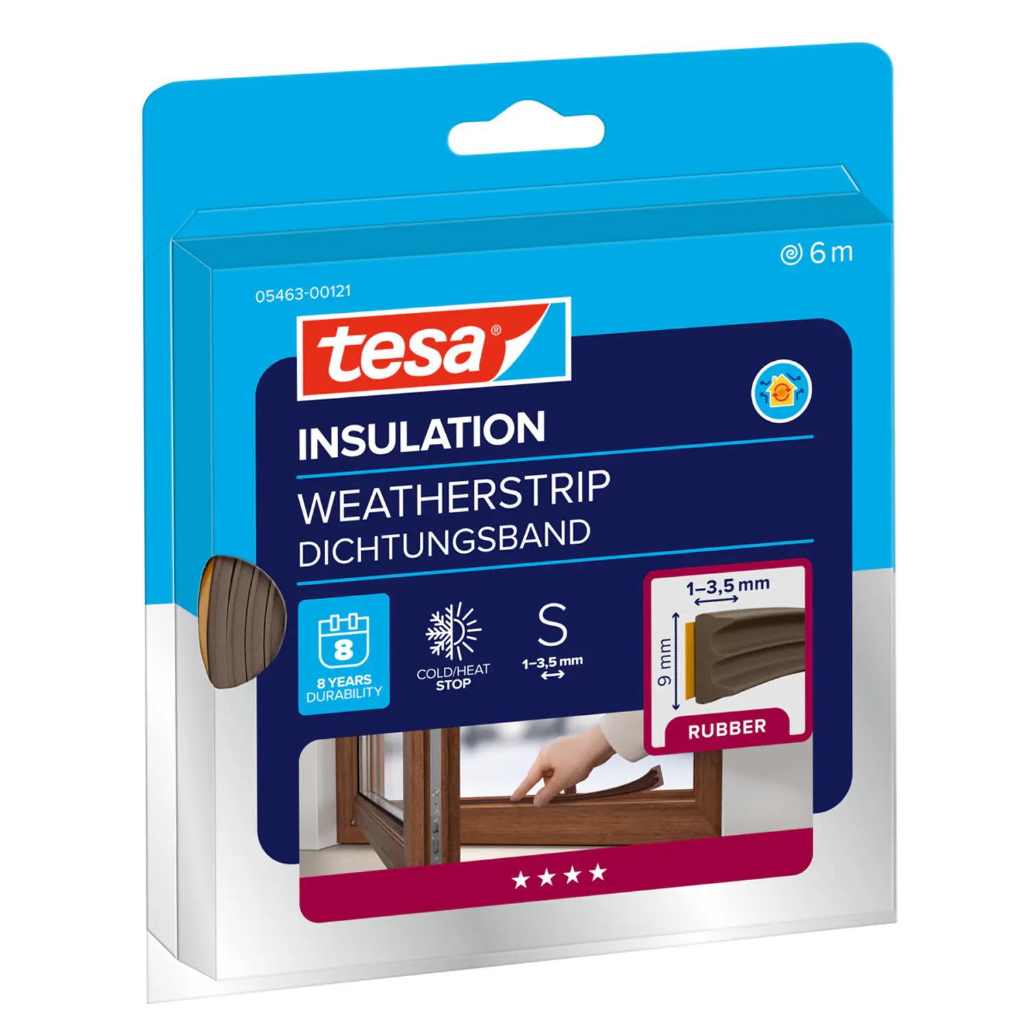 tesa Insulation E-Profil Classic 6 m, braun