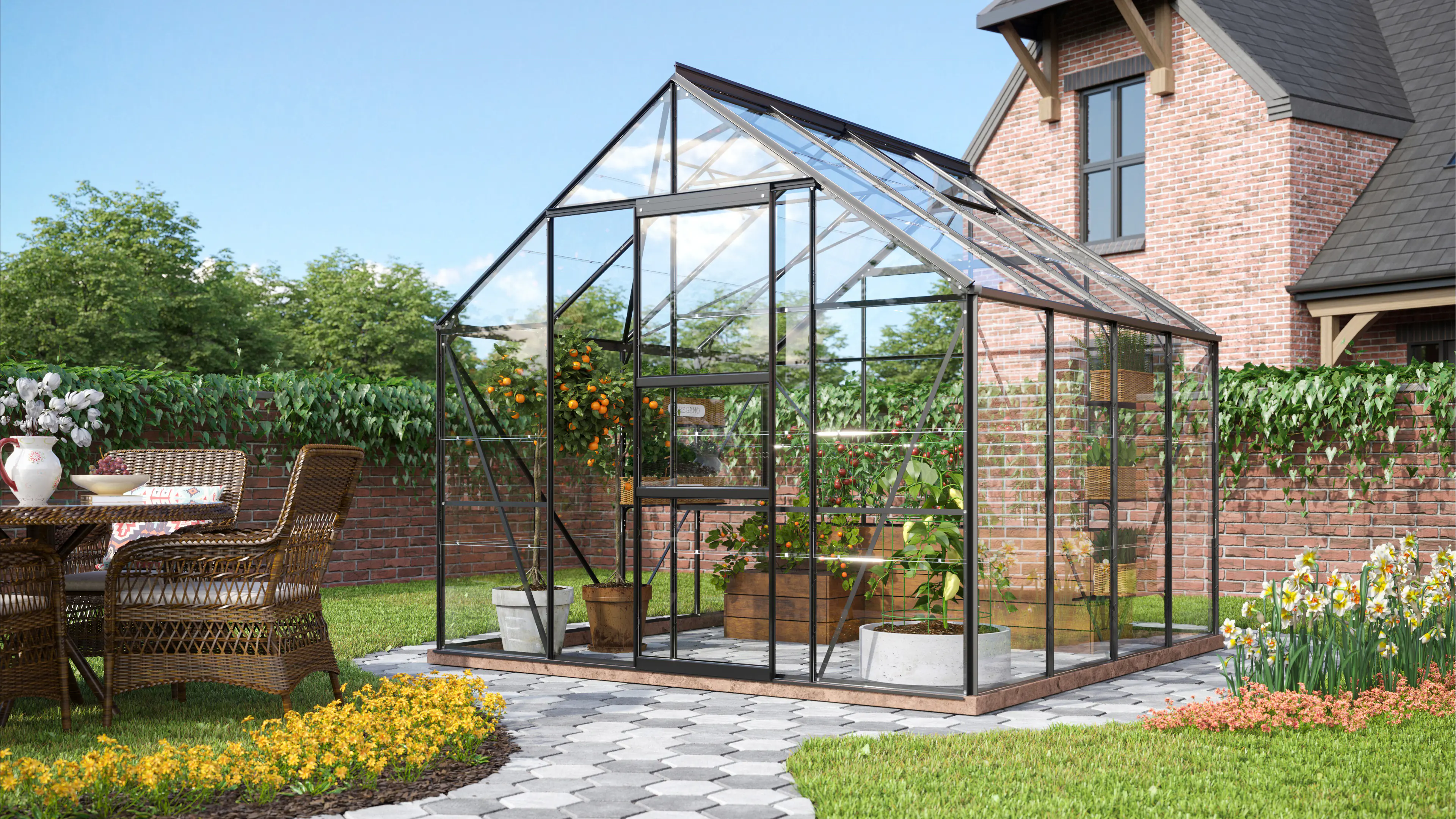 Vitavia Gewächshaus Merkur 6700 254 x 254 cm 3 mm Sicherheitsglas Vitavia Gewächshaus Merkur 6700 254 x 254 cm 3 mm Sicherheitsglas