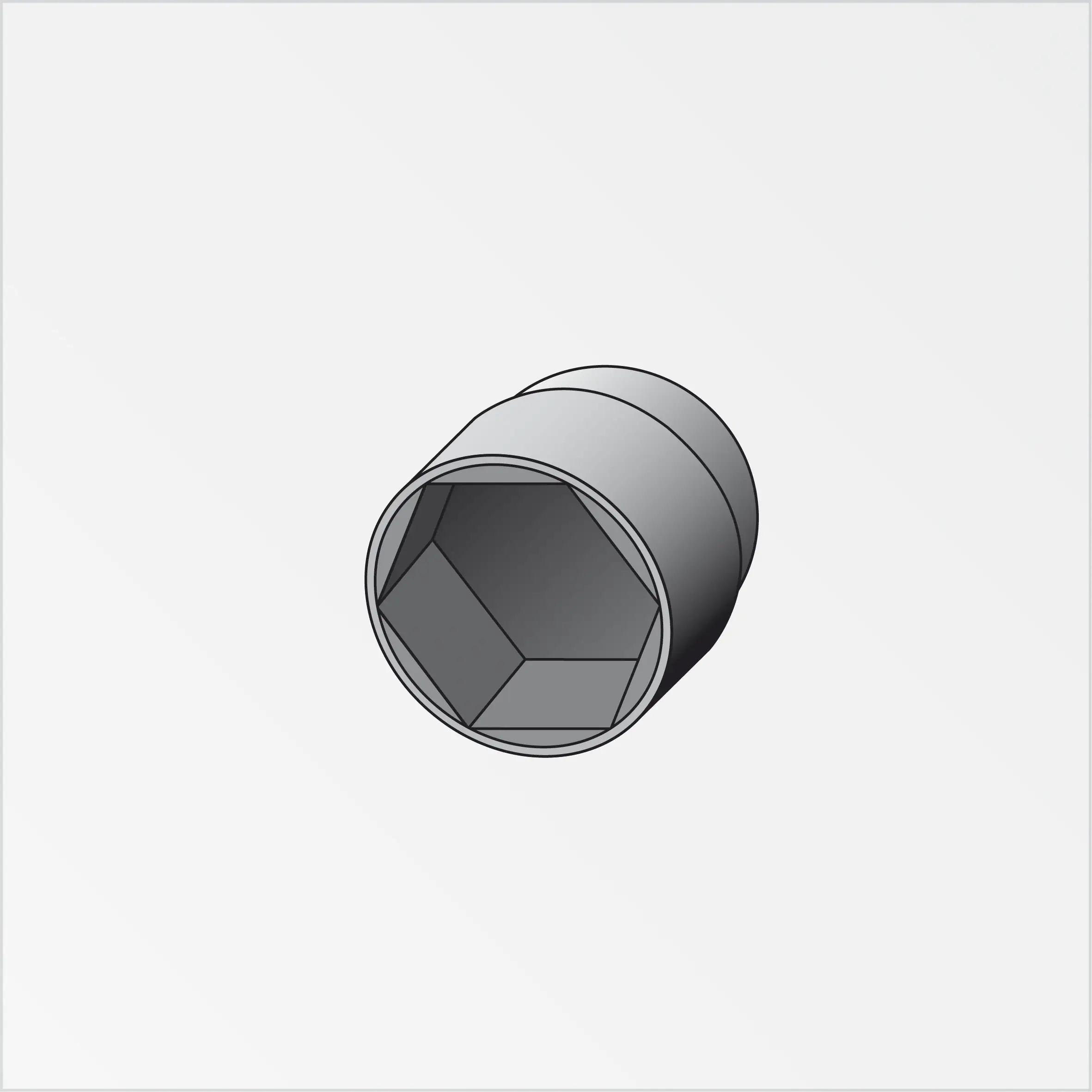 alfer Sechskantabdeckkappe M12 PVC (Kunststoff) glatt schwarz