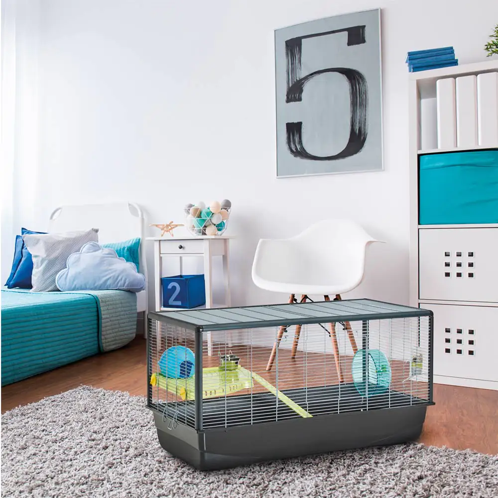 Nobby Hamsterkäfig Hamster Plazza 100 x 50 cm dunkelgrau Nobby Hamsterkäfig Hamster Plazza 100 x 50 cm dunkelgrau