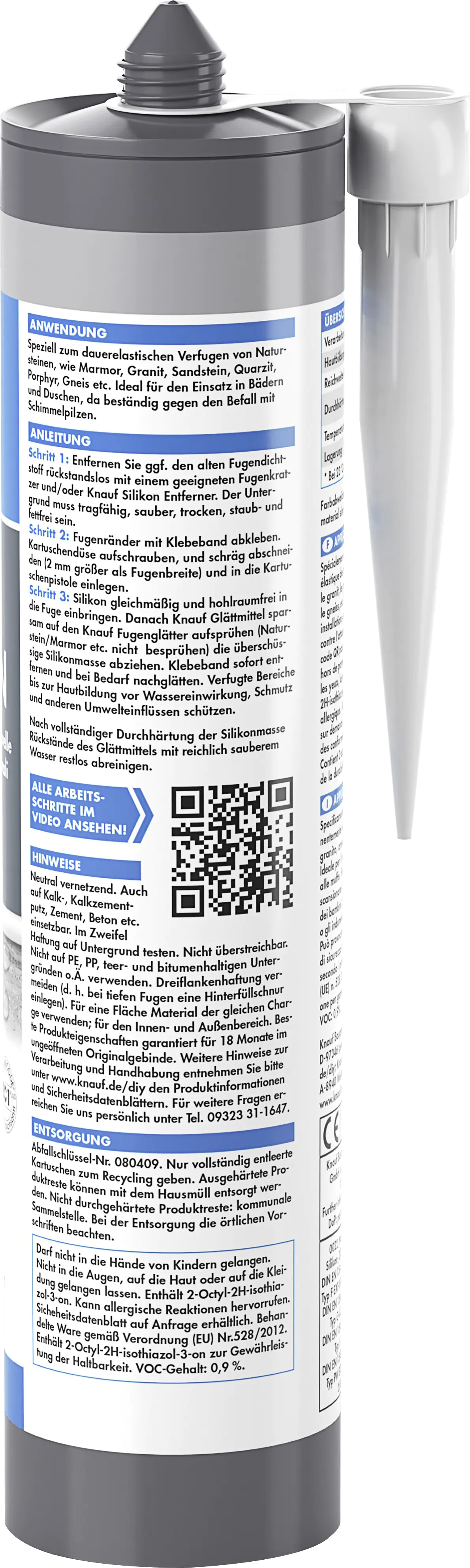 Knauf Naturstein Silikon 300 m zementgrau 