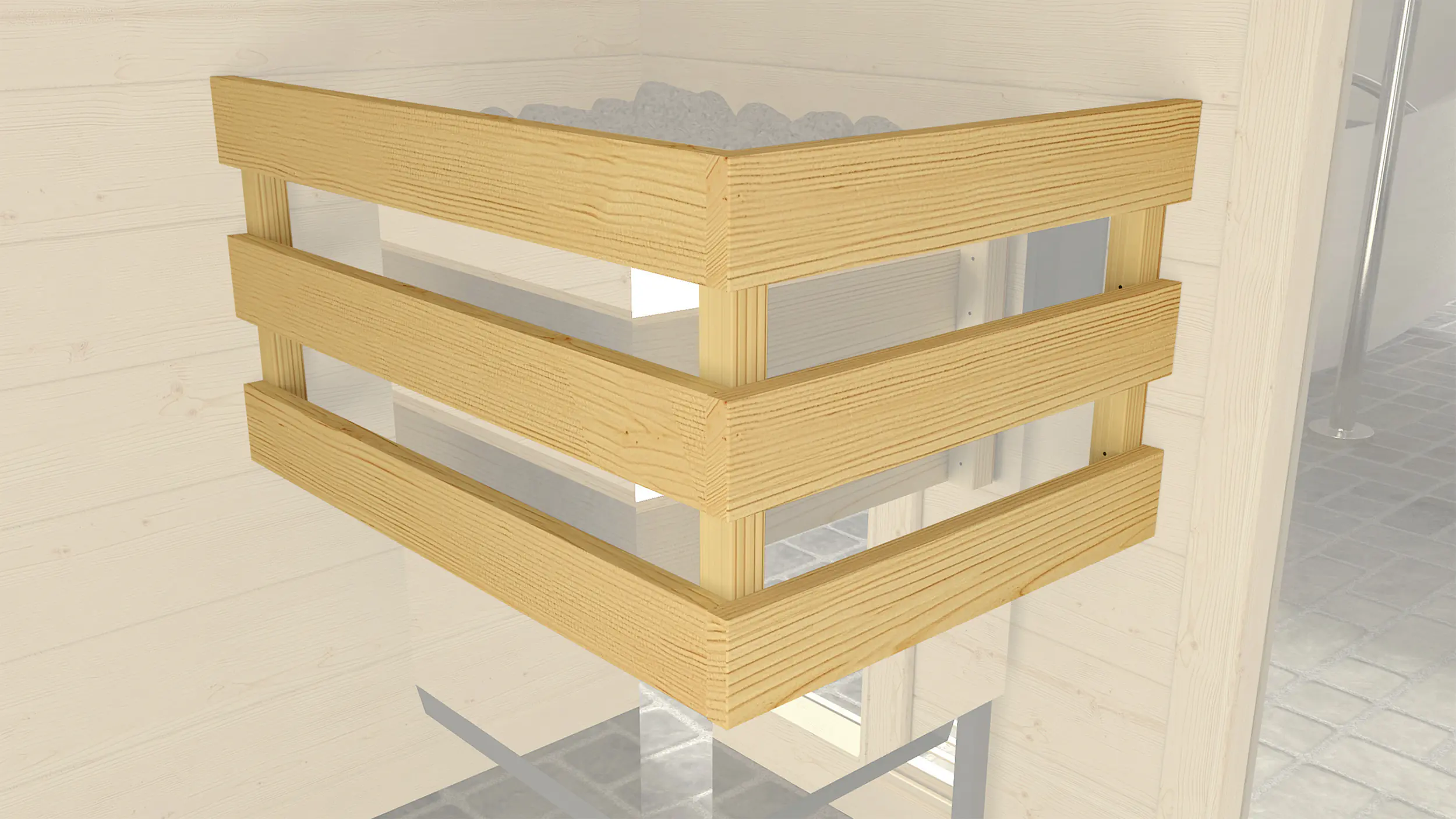 Weka Massivholzsauna Valida Eck 1 mit Glastür Weka Massivholzsauna Valida Eck 1 mit Glastür