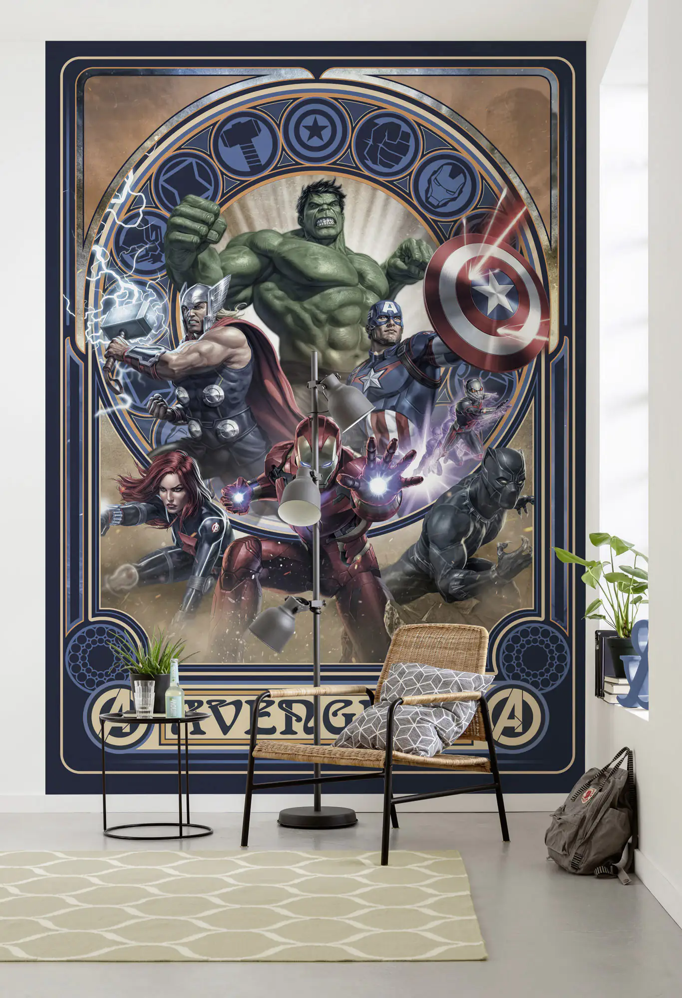 4055065410680_2865882 Komar Vlies Fototapete Avengers Ornament 200 x 280 cm