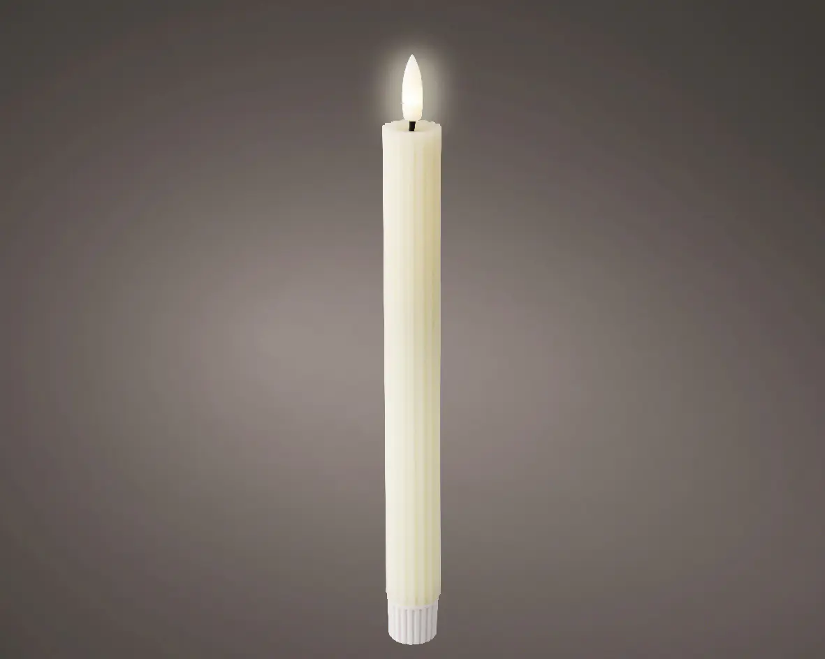 Lumineo LED Kerze gerade warmweiß batteriebetrieben mit Timer Lumineo LED Kerze gerade warmweiß batteriebetrieben mit Timer