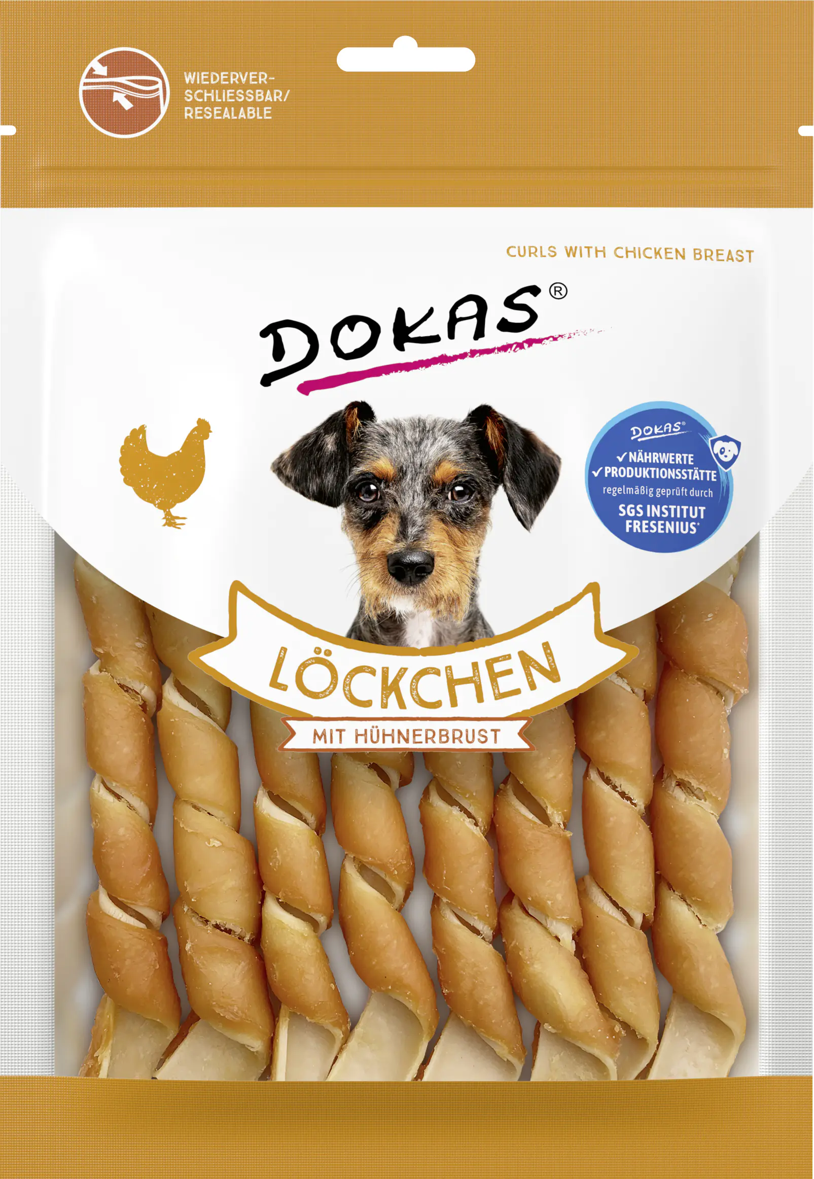 Dokas Löckchen mit Hühnerbrust 120 g