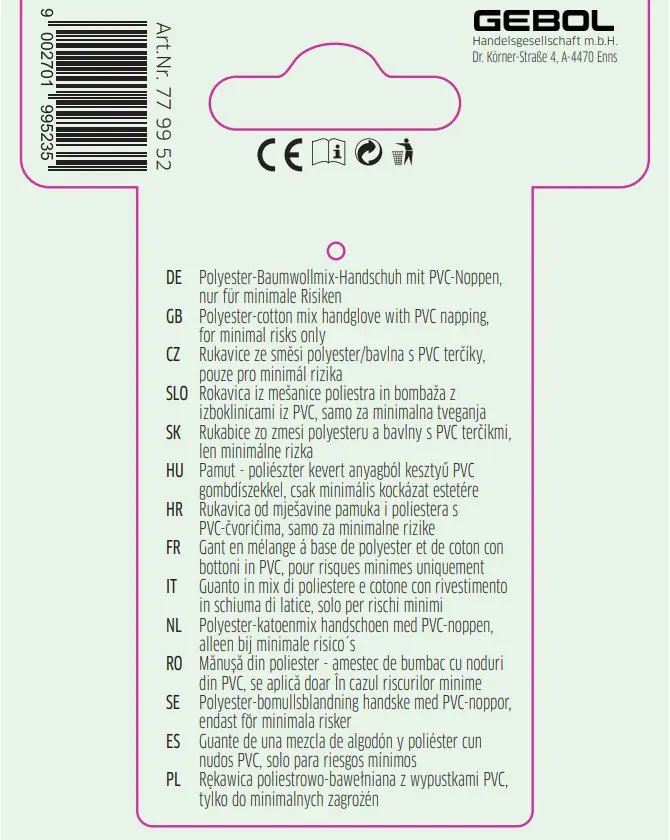 Handschuh Tommi Mandel Größe: L