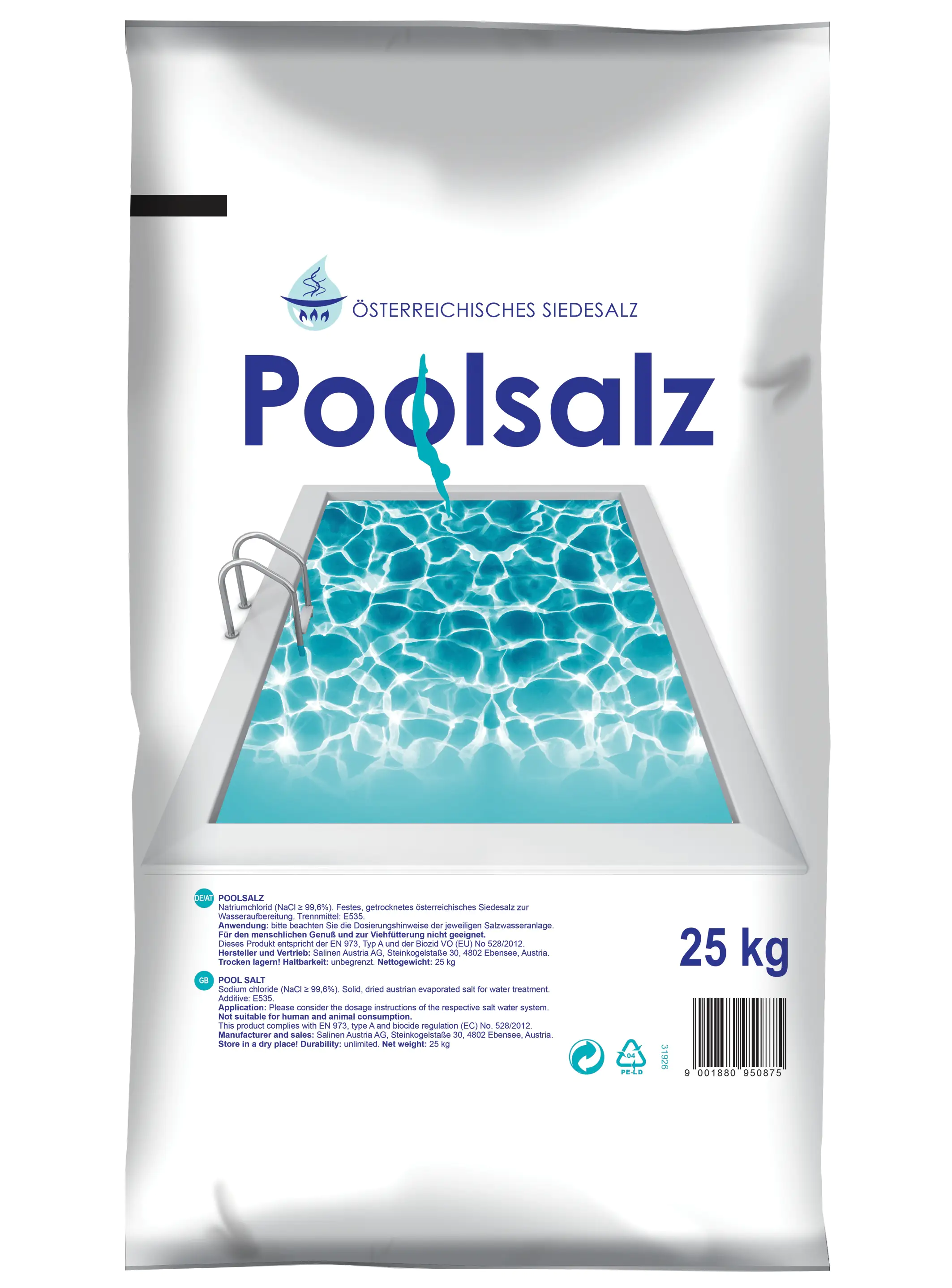 Hamann Mercatus Poolsalz Siedesalz 25 kg