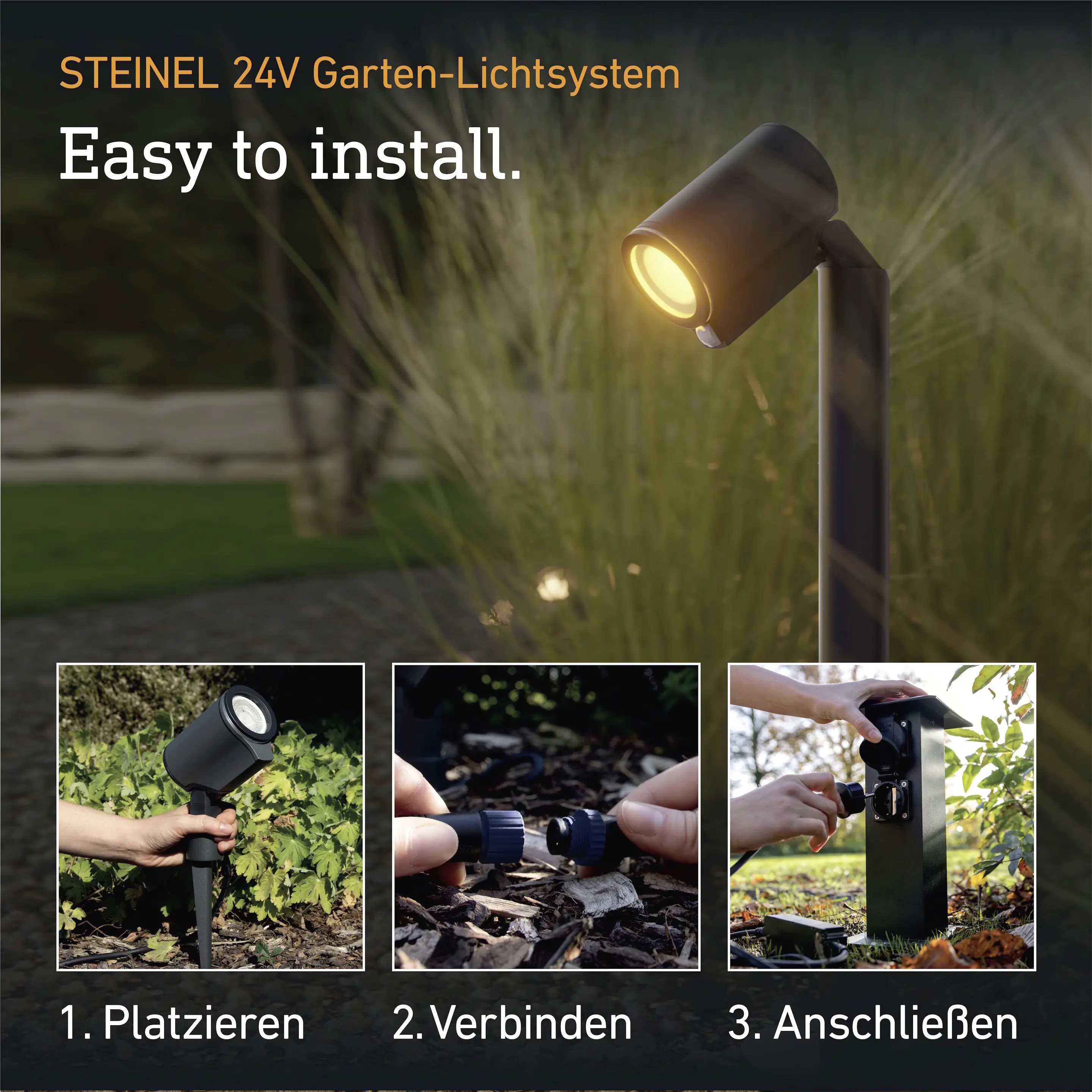 Steinel LED Wegeleuchte Spot Way 24V Bewegungssensor warmweiß-neutralweiß anthrazit