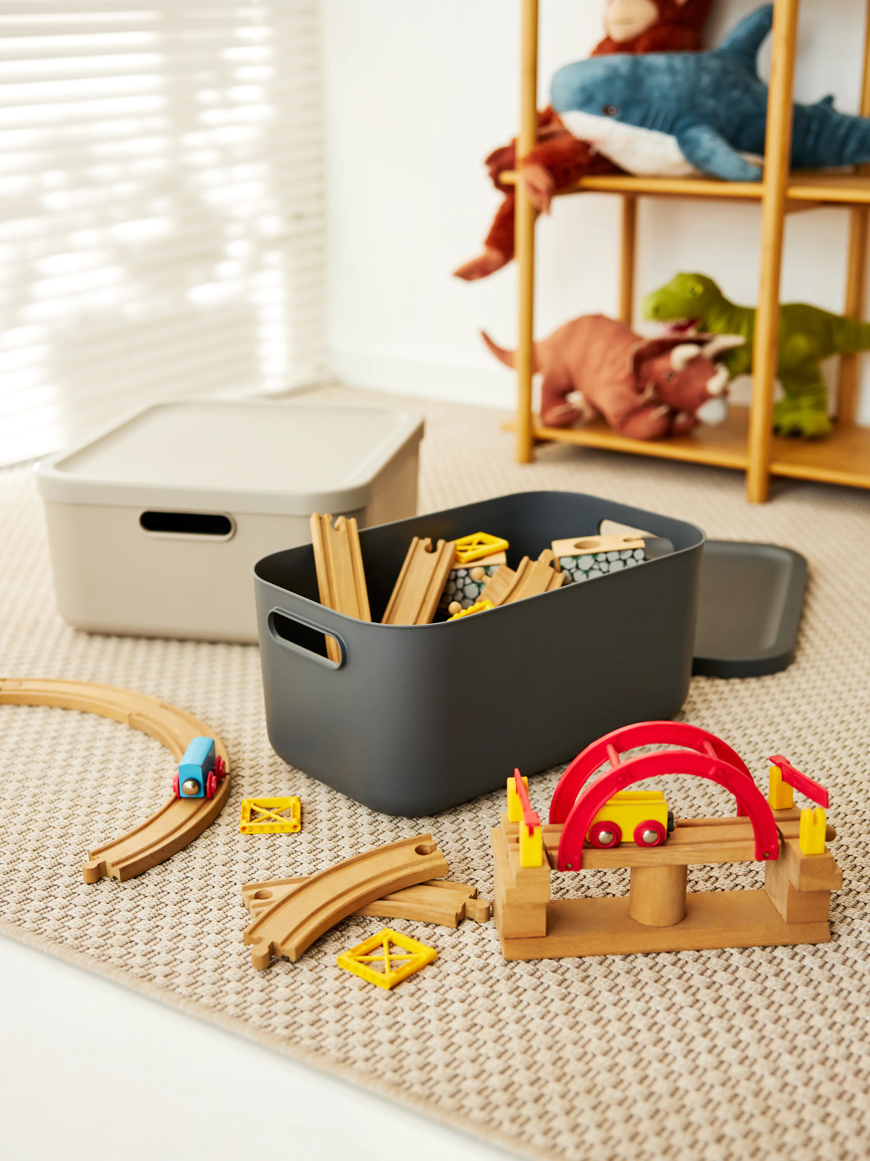 Rotho Aufbewahrungsbox 12 L Albula anthrazit inkl. Deckel 