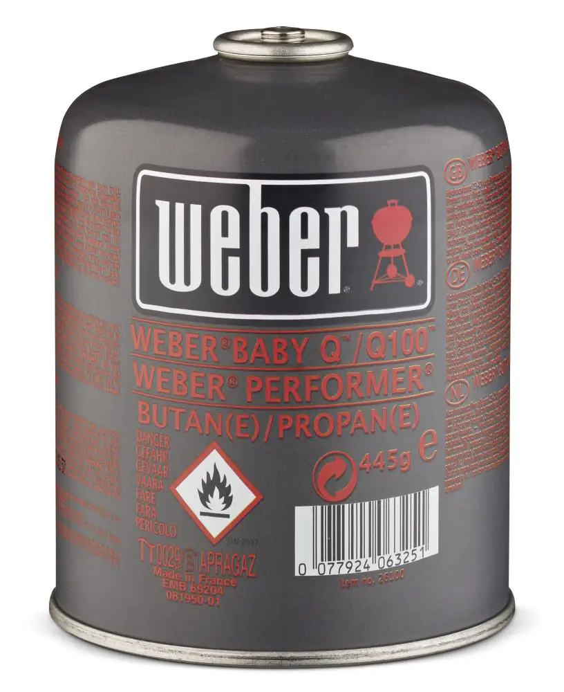 Weber Gaskartusche small 445 g, mit Schraubventil Weber Gaskartusche small 445 g, mit Schraubventil