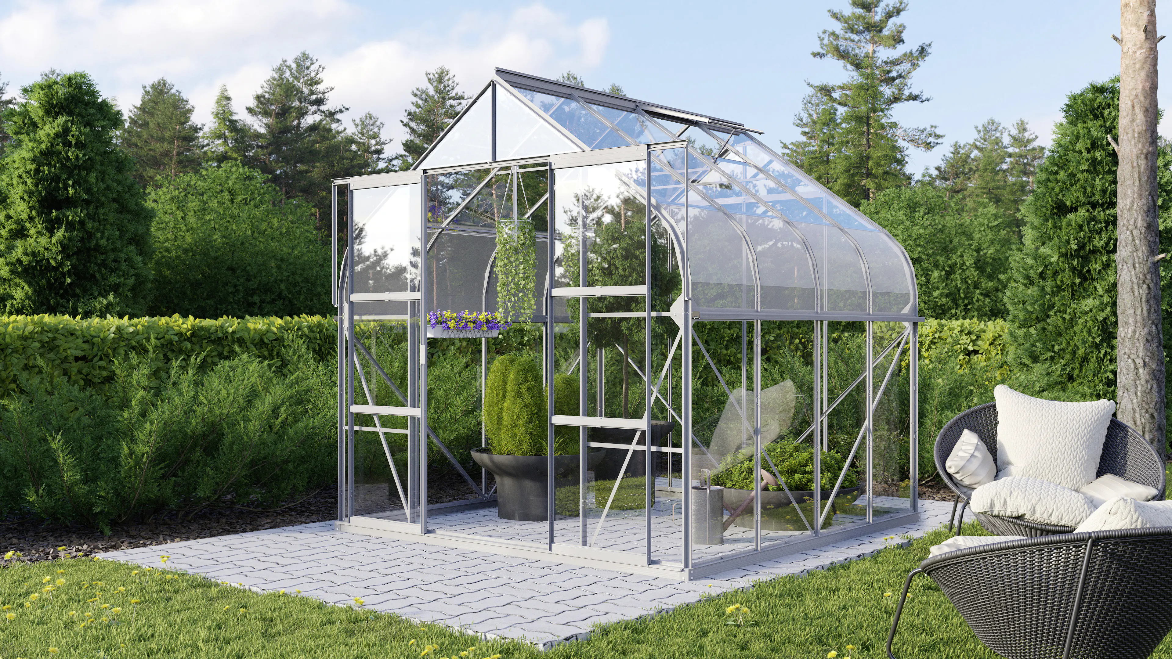 Vitavia Gewächshaus Dione 6700 264 x 258 cm 3 mm Sicherheitsglas