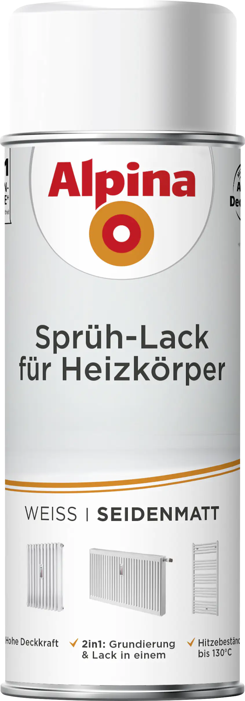 4001244765065 Alpina Sprühlack für Heizkörper 400 ml weiß seidenmatt