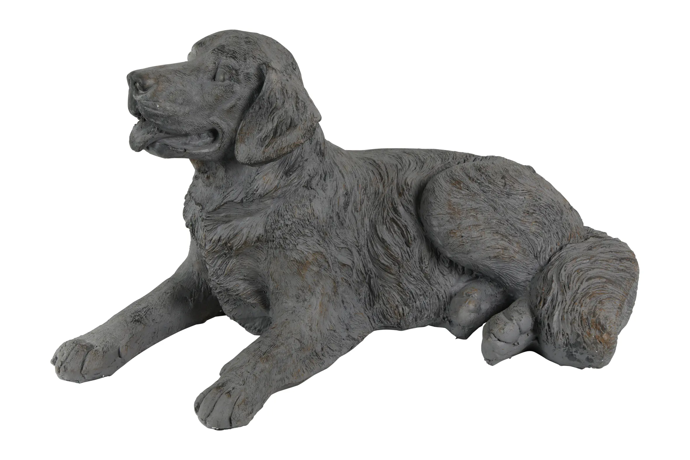 Dekofigur Hund Guus liegend 61 x 36 cm braun