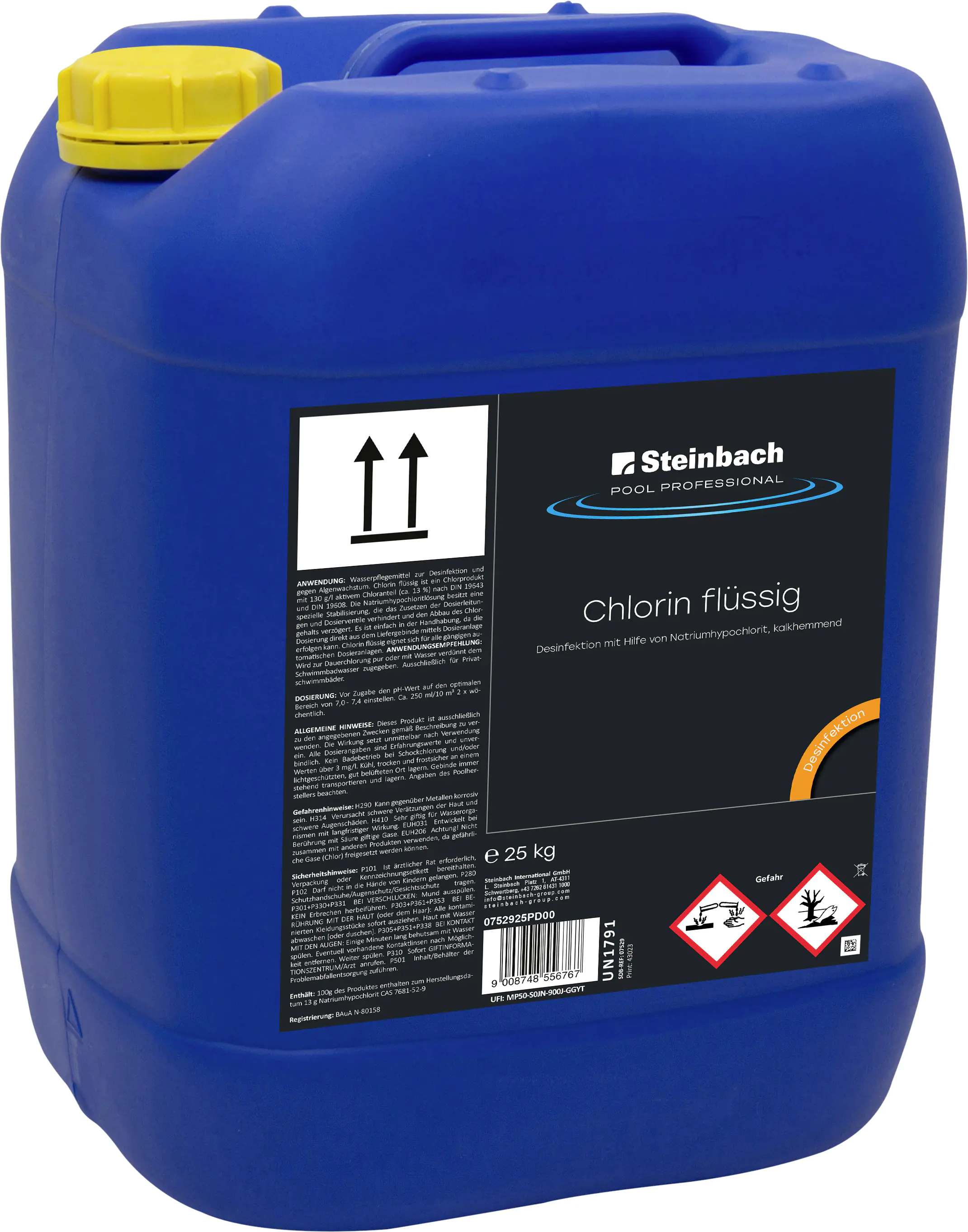 Steinbach Pool Professional Chlorin flüssig 25 kg Steinbach Pool Professional Chlorin flüssig 25 kg