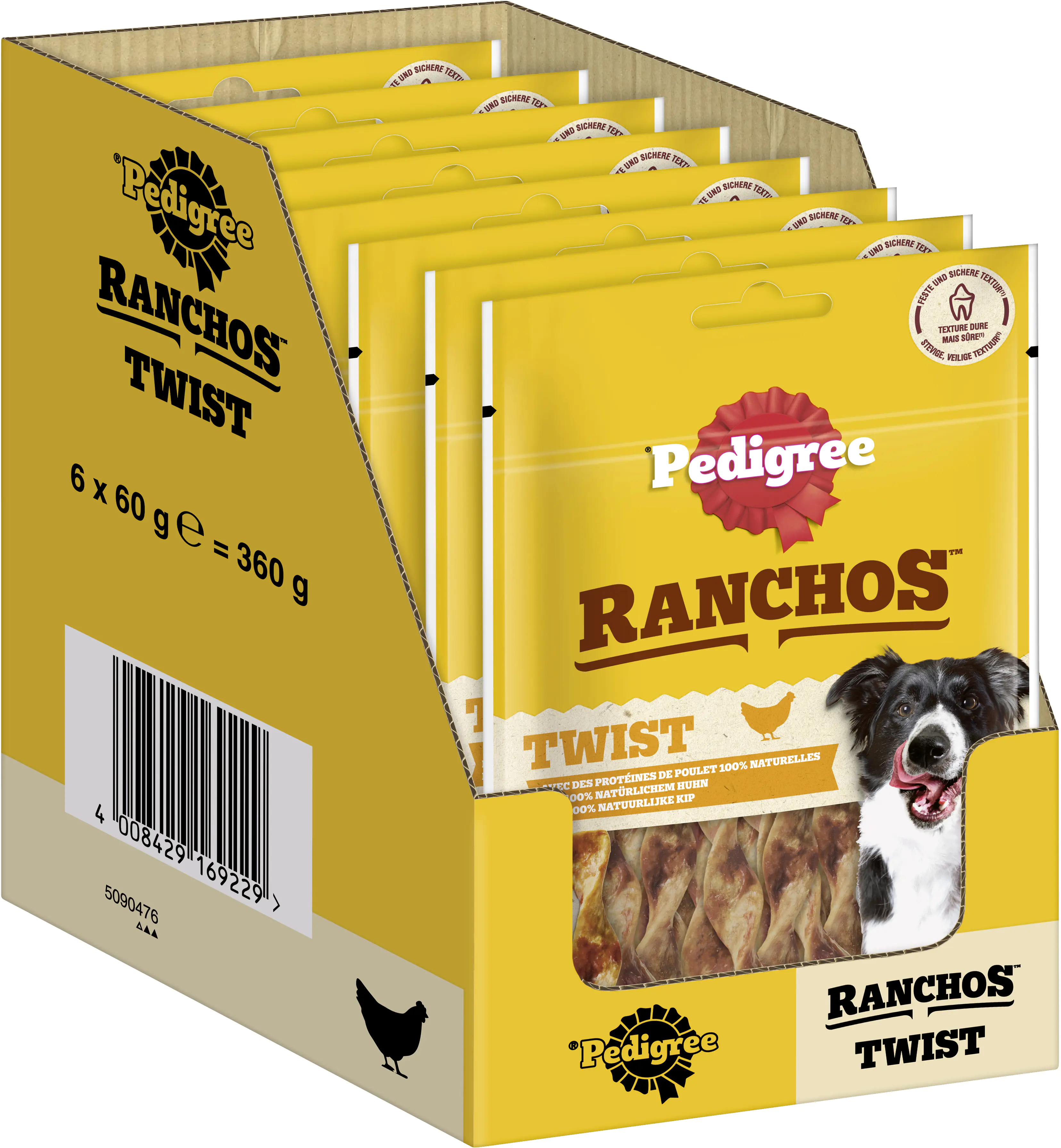 Pedigree Ranchos Hundeleckerli Twist mit Huhn 60 g