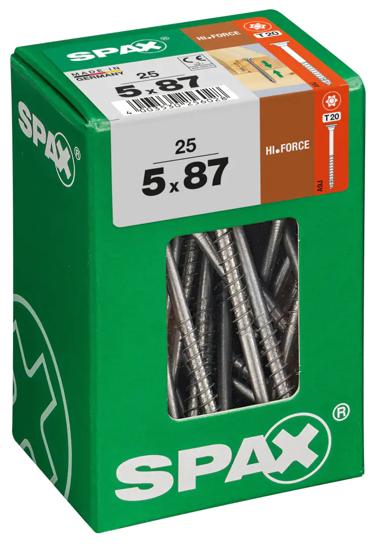 Spax Universalschrauben 5.0 x 87 mm TX 20 - 25 Stk.