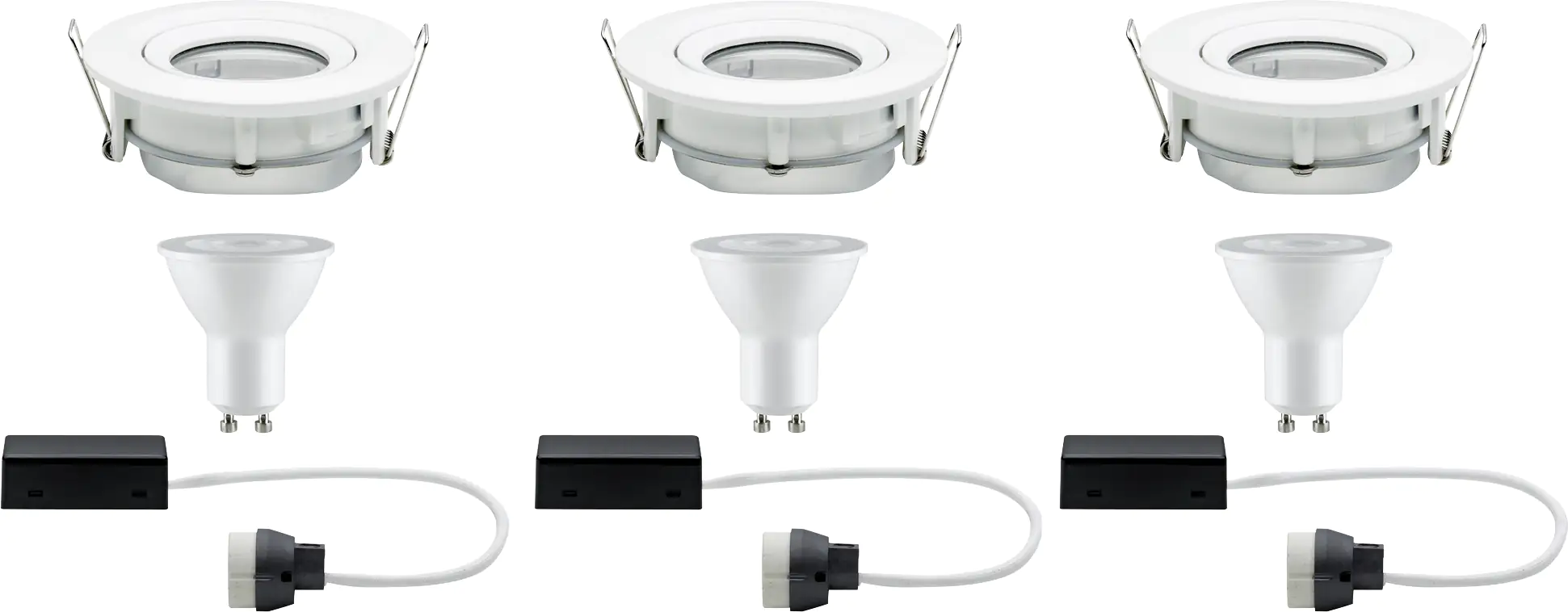 Paulmann LED Außen-Einbauleuchte Nova Plus 3er Set weiß 9,3 cm GU10