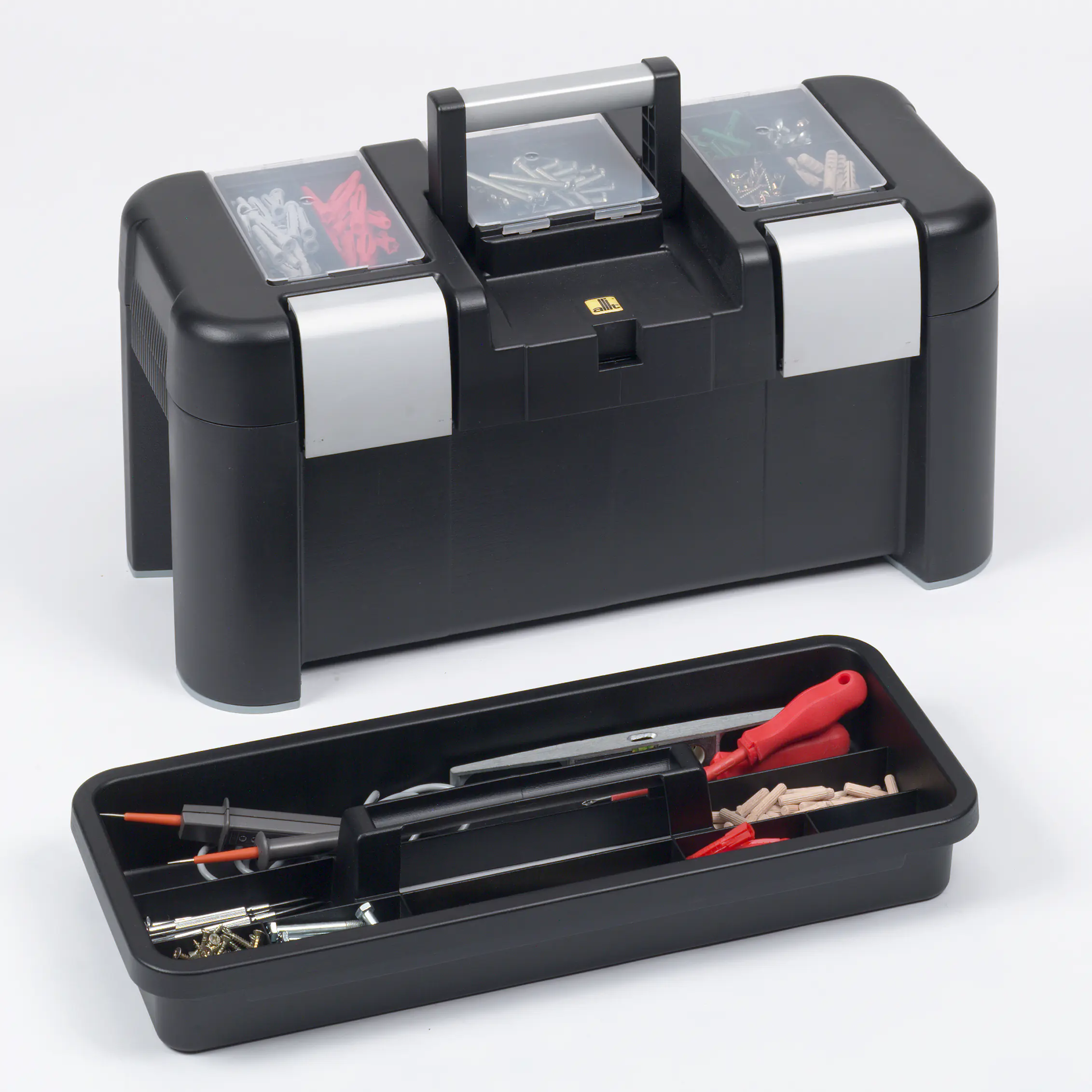 Allit Werkzeugkoffer McPlus Alu 21 ohne Inhalt schwarz Allit Werkzeugkoffer McPlus Alu 21 ohne Inhalt schwarz