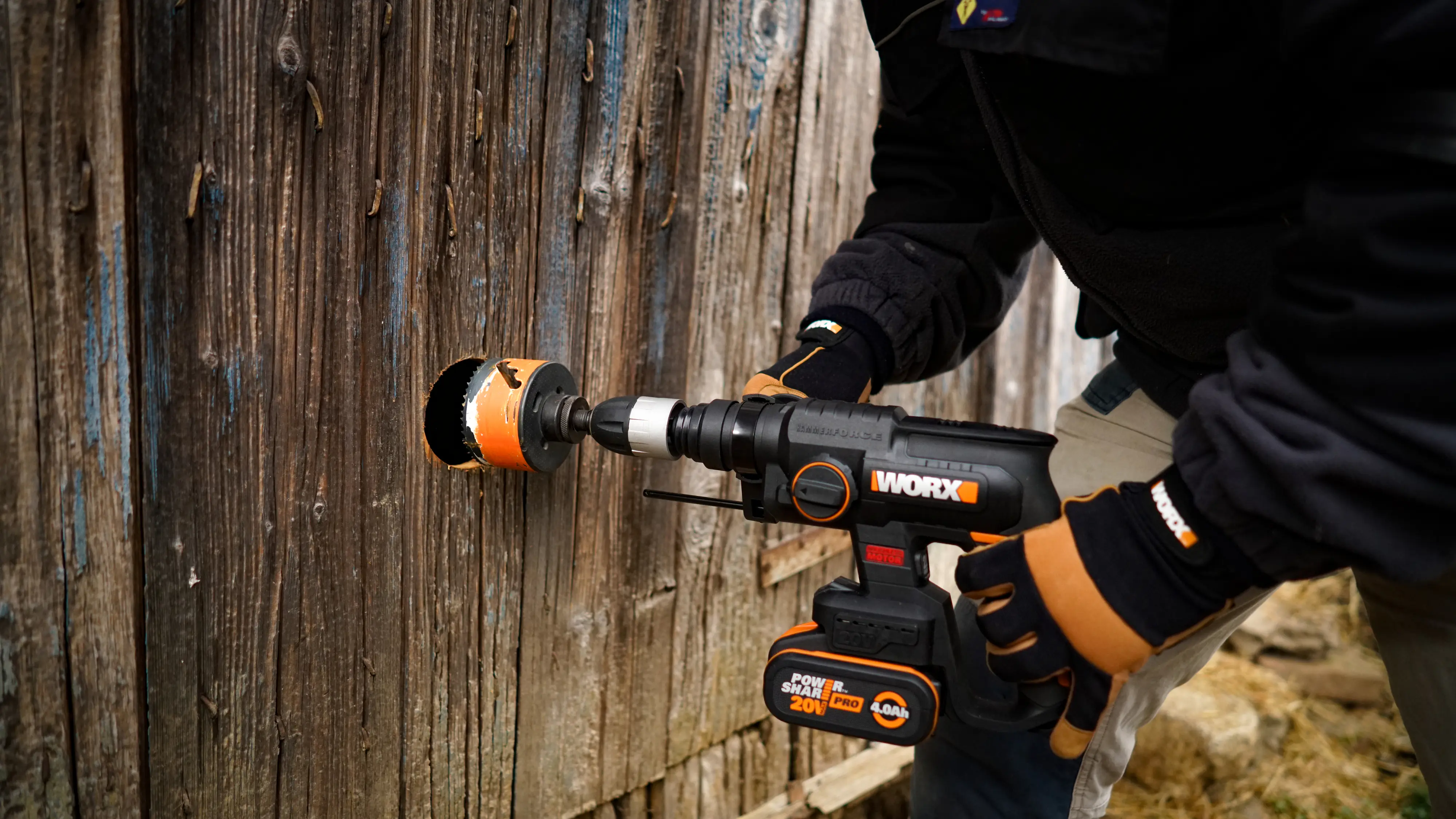 Worx NITRO Akku-Bohrhammer WX381 20 V inkl. 4 Ah Akku & Ladegerät