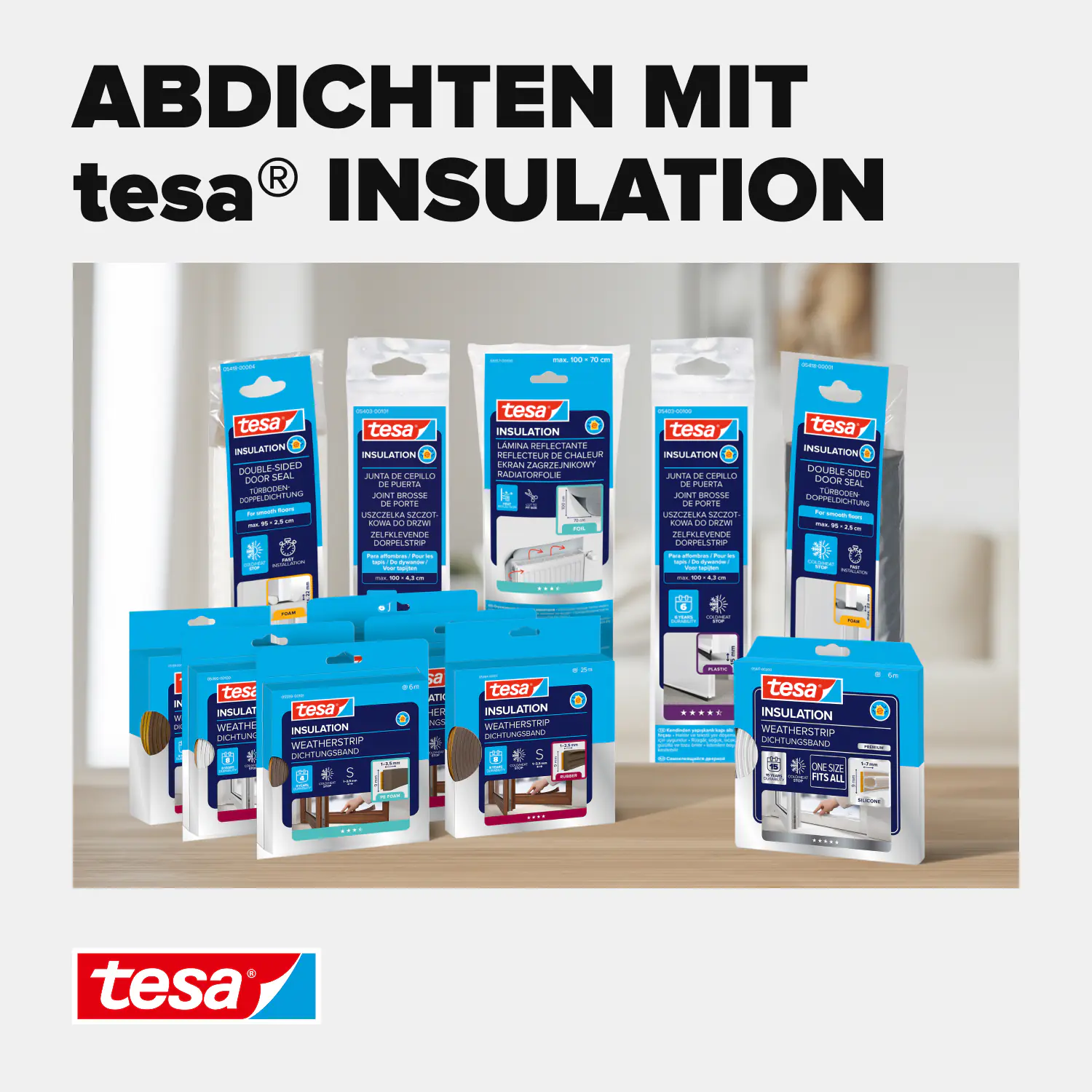 tesa Moll Türdichtschiene weiß, für unebene Böden, für Spalten bis 15 mm