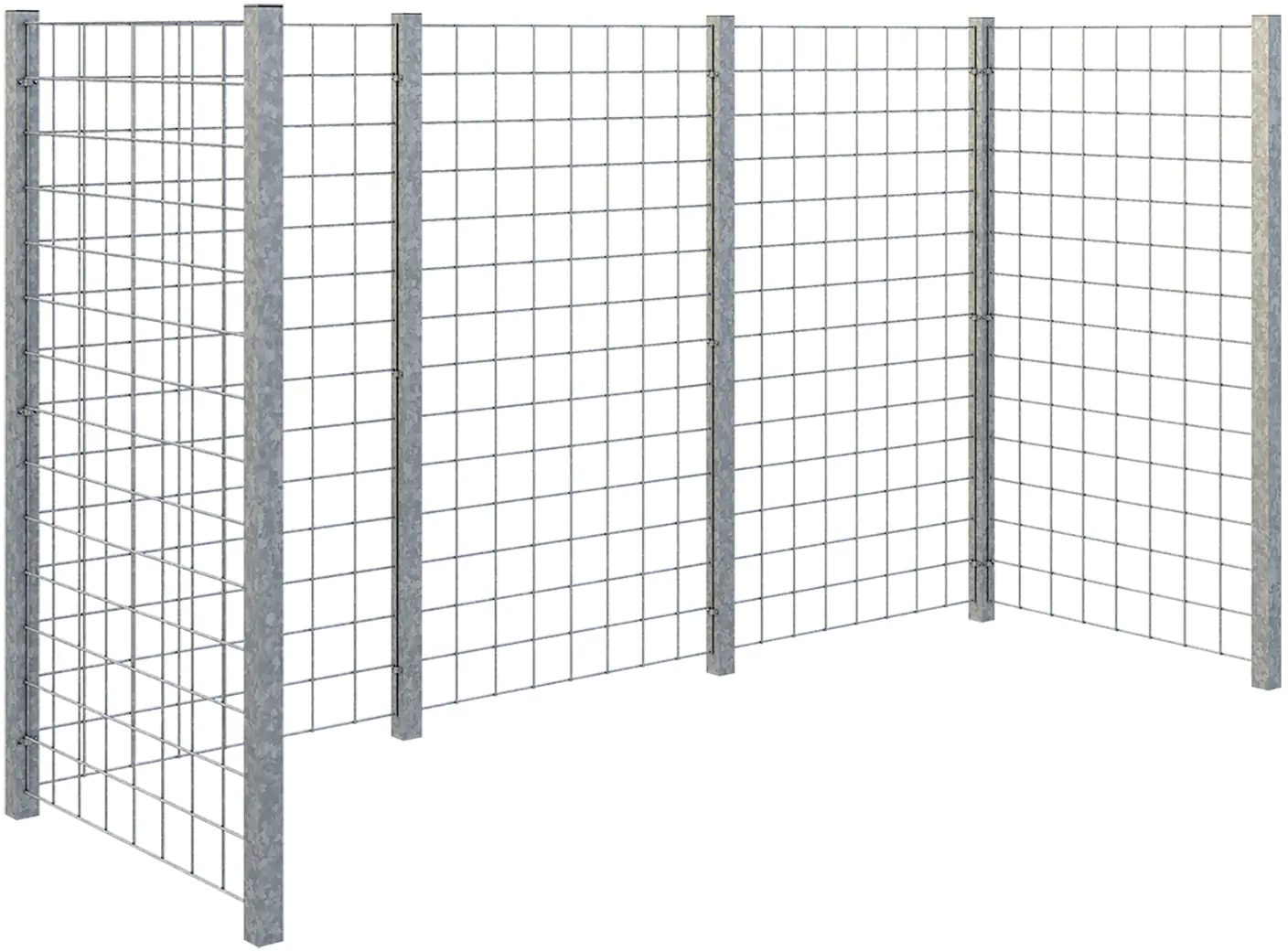 Plus Mülltonnenabtrennung Stahlspalier 258x89x140cm z/Einbetonieren