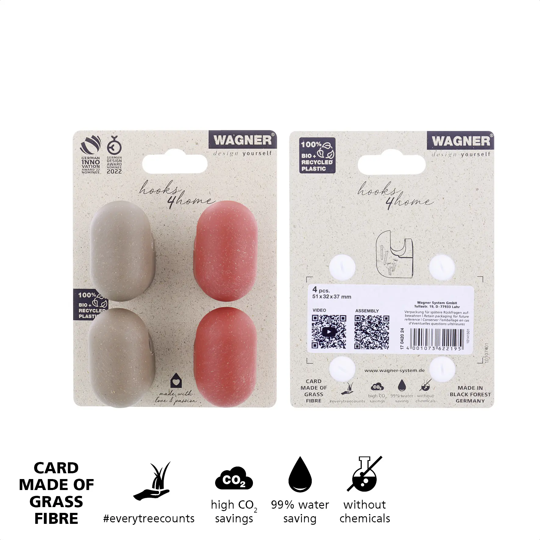 Wagner Wandhaken-Set hooks4home Pill Tragkraft bis 2 kg Kunststoff taupe korallenrot 4 Stück Wagner Wandhaken-Set hooks4home Pill Tragkraft bis 2 kg Kunststoff taupe korallenrot 4 Stück